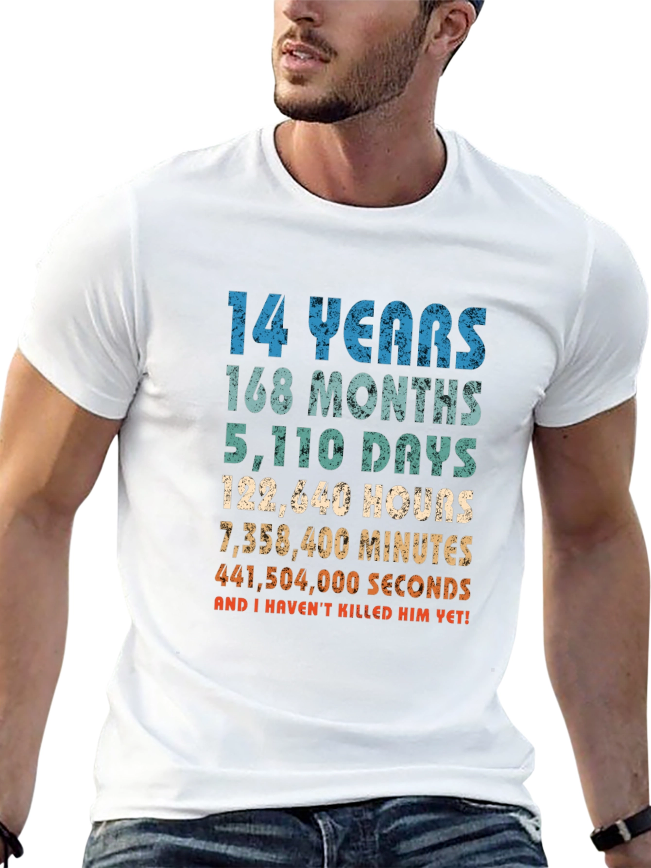 14 Years Anniversary Funny T-Shirt