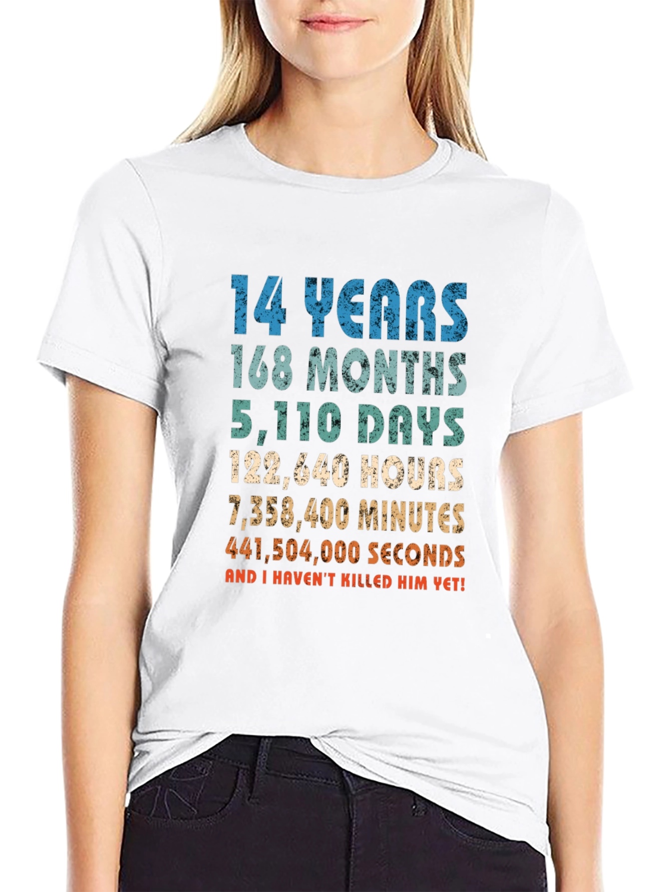 14 Years Anniversary Funny T-Shirt