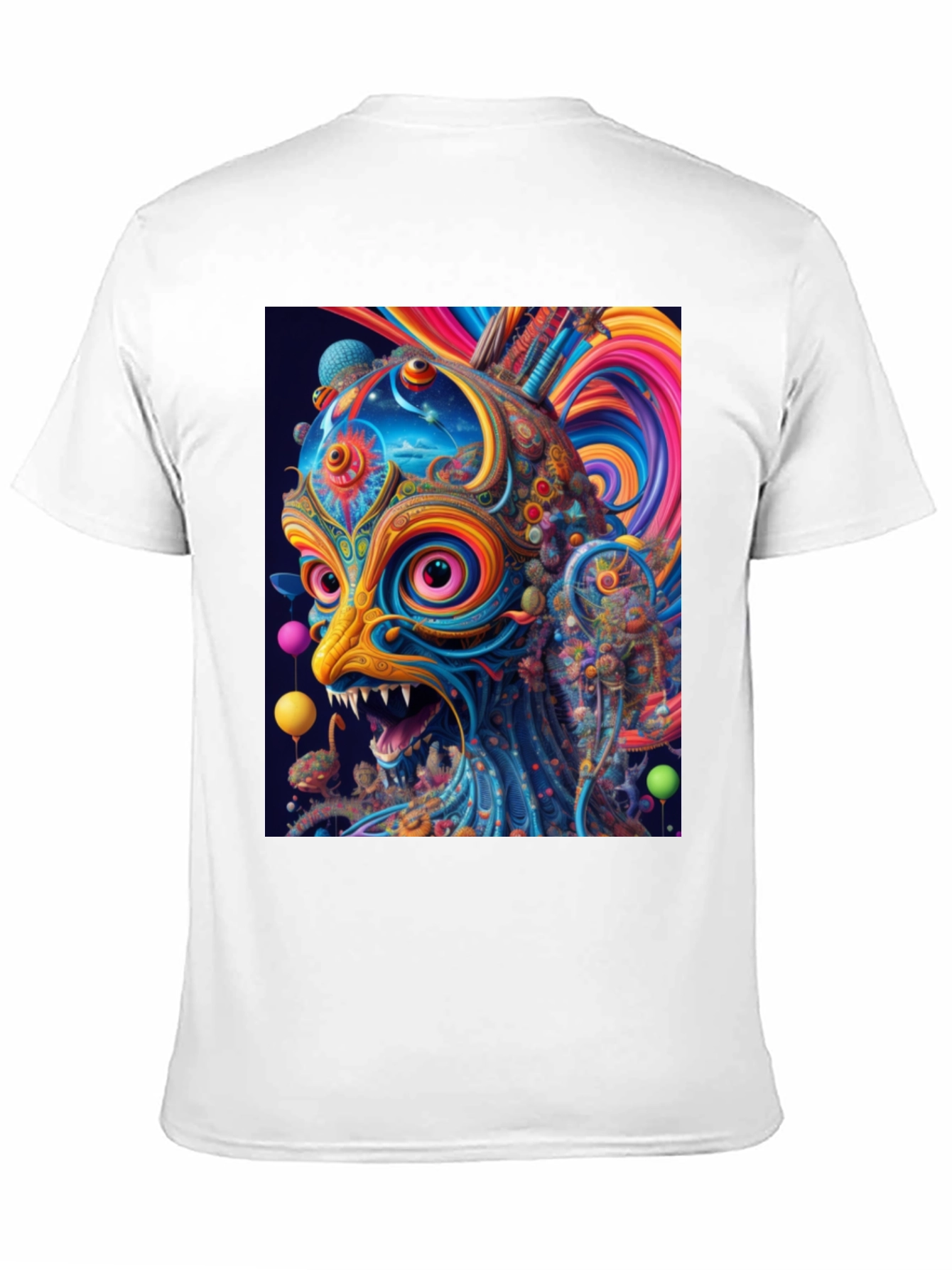 Psychedelic Lion Graphic Tee - Bold Art Shirt
