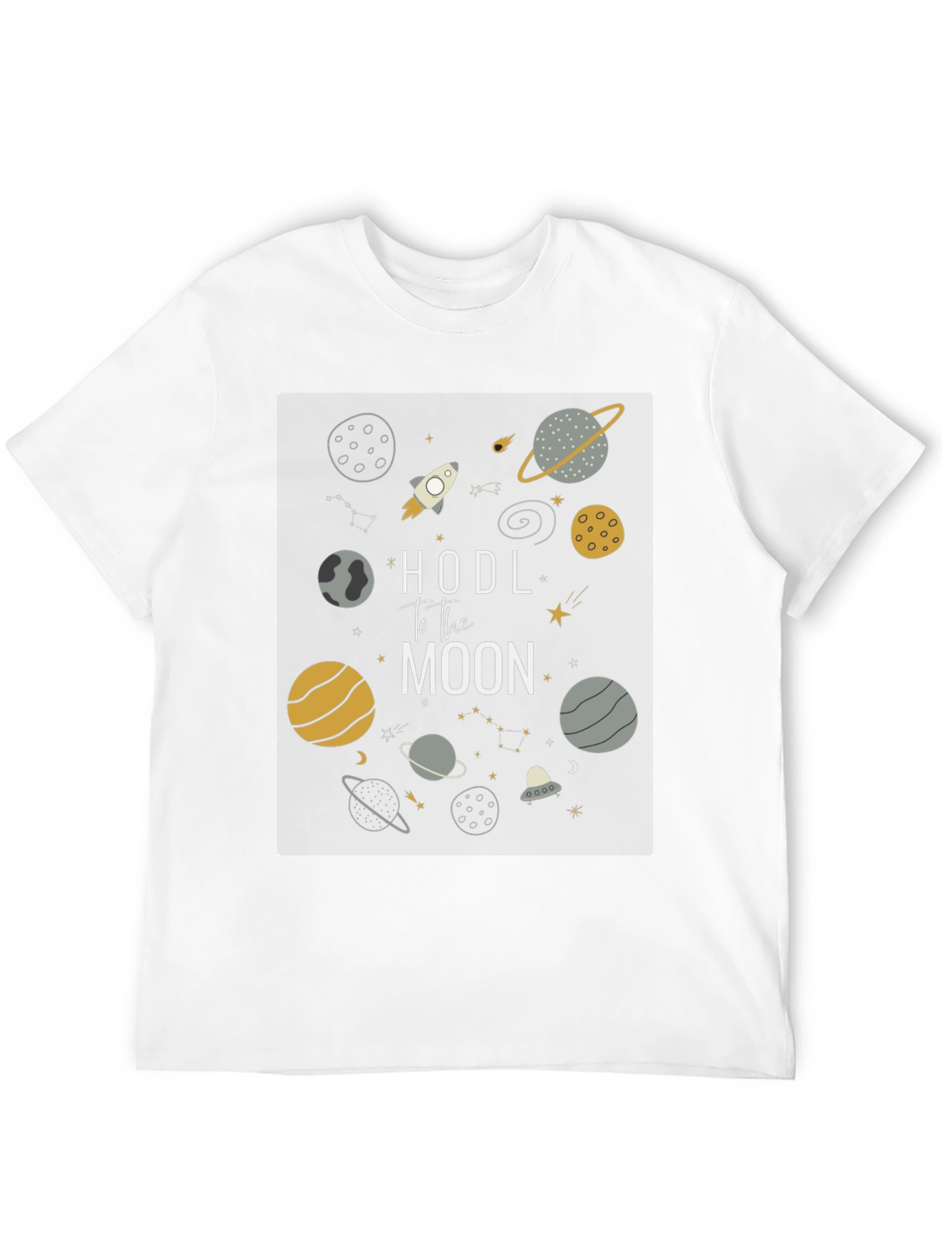 HODL to the Moon Crypto Black T-Shirt