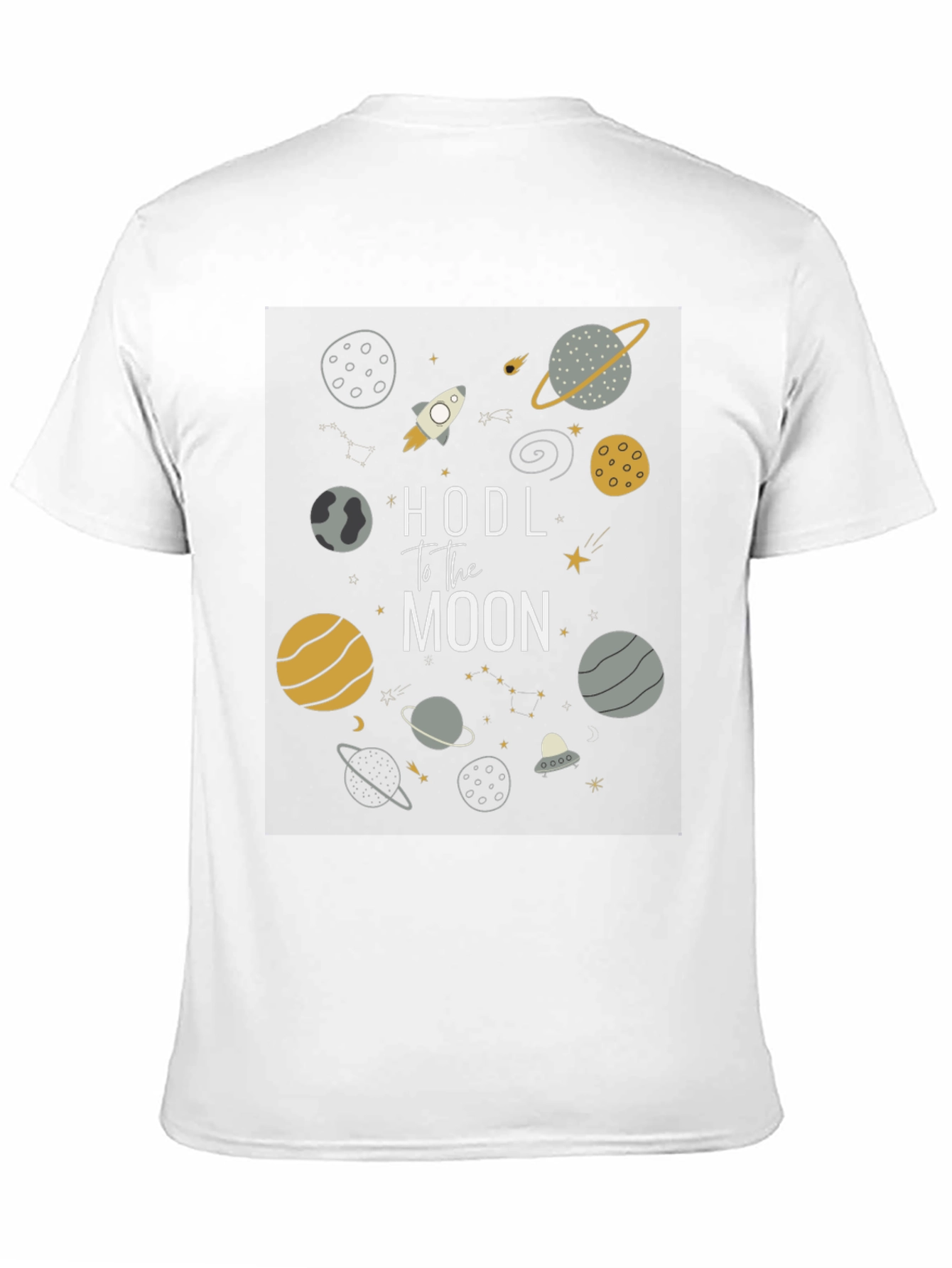 HODL to the Moon Crypto Black T-Shirt