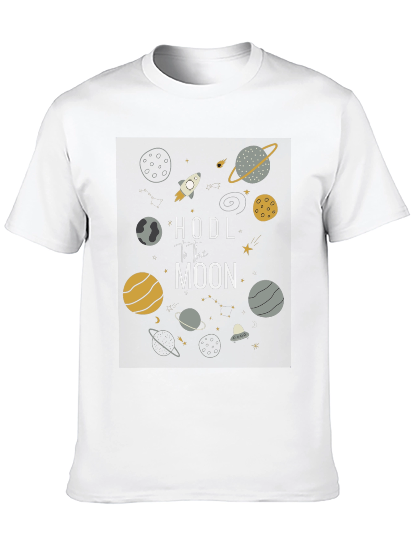 HODL to the Moon Crypto Black T-Shirt