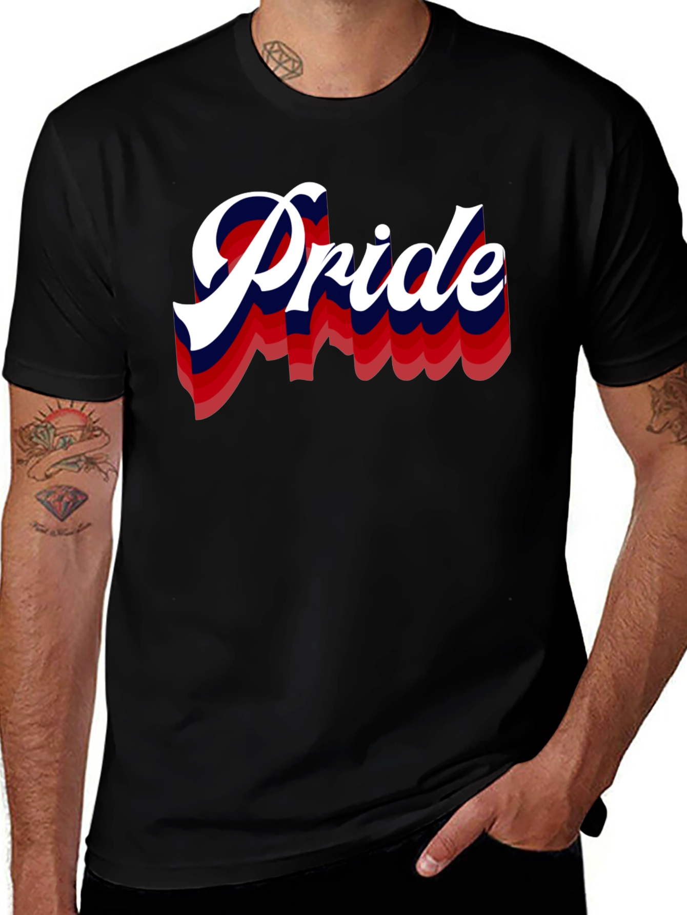 Pride Graphic Print Black T-Shirt