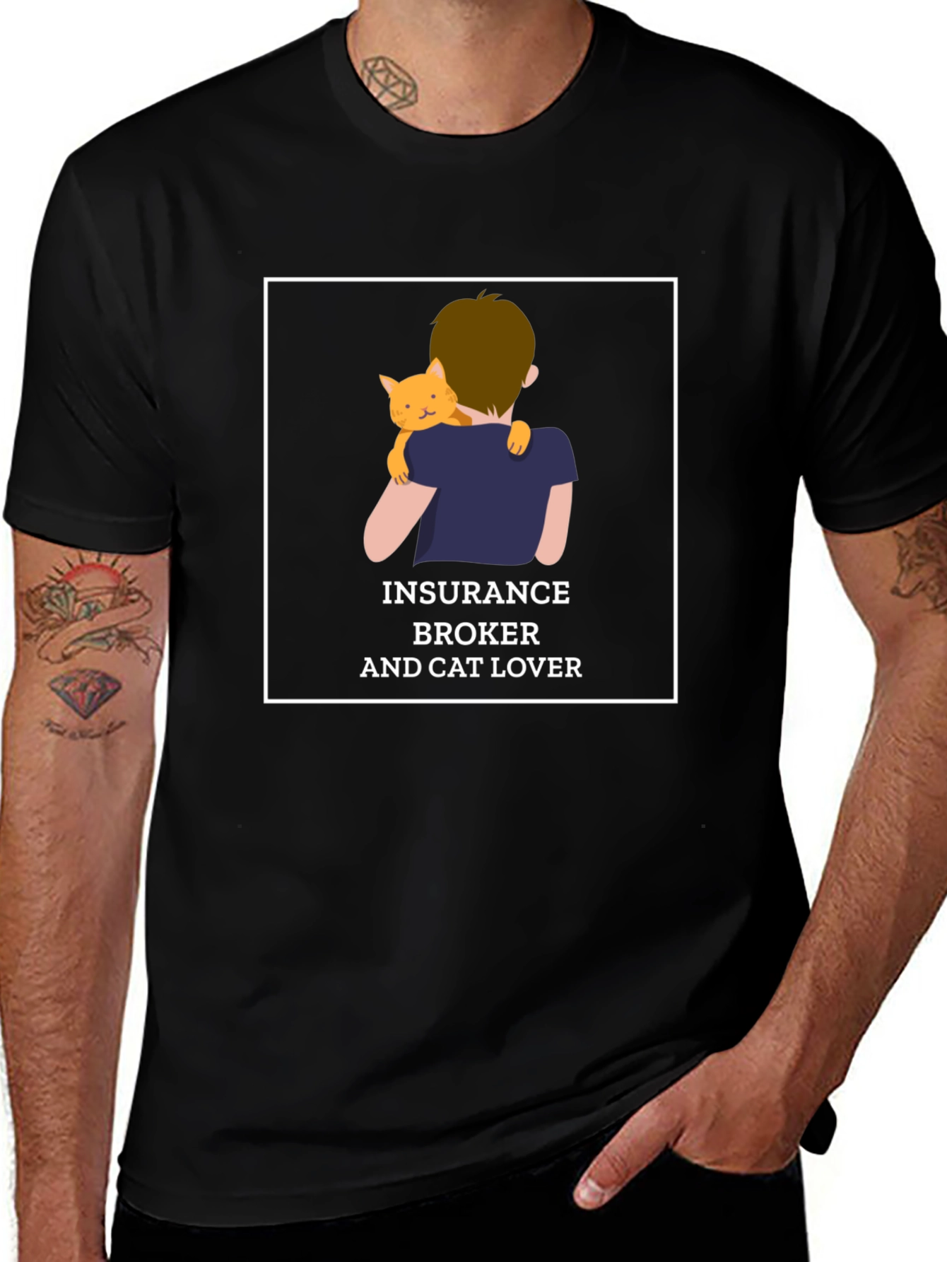Insurance Broker & Cat Lover T-Shirt