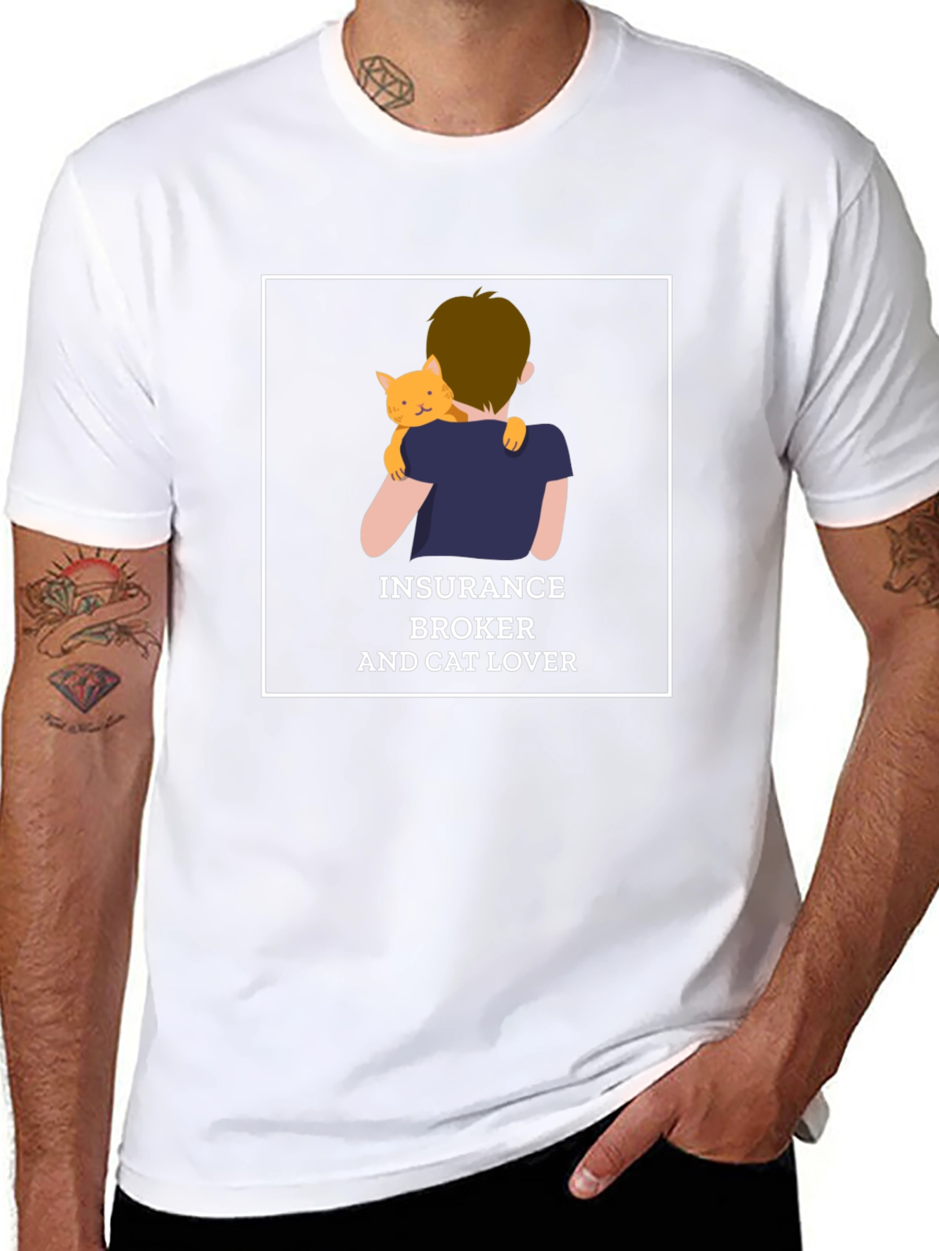 Insurance Broker & Cat Lover T-Shirt
