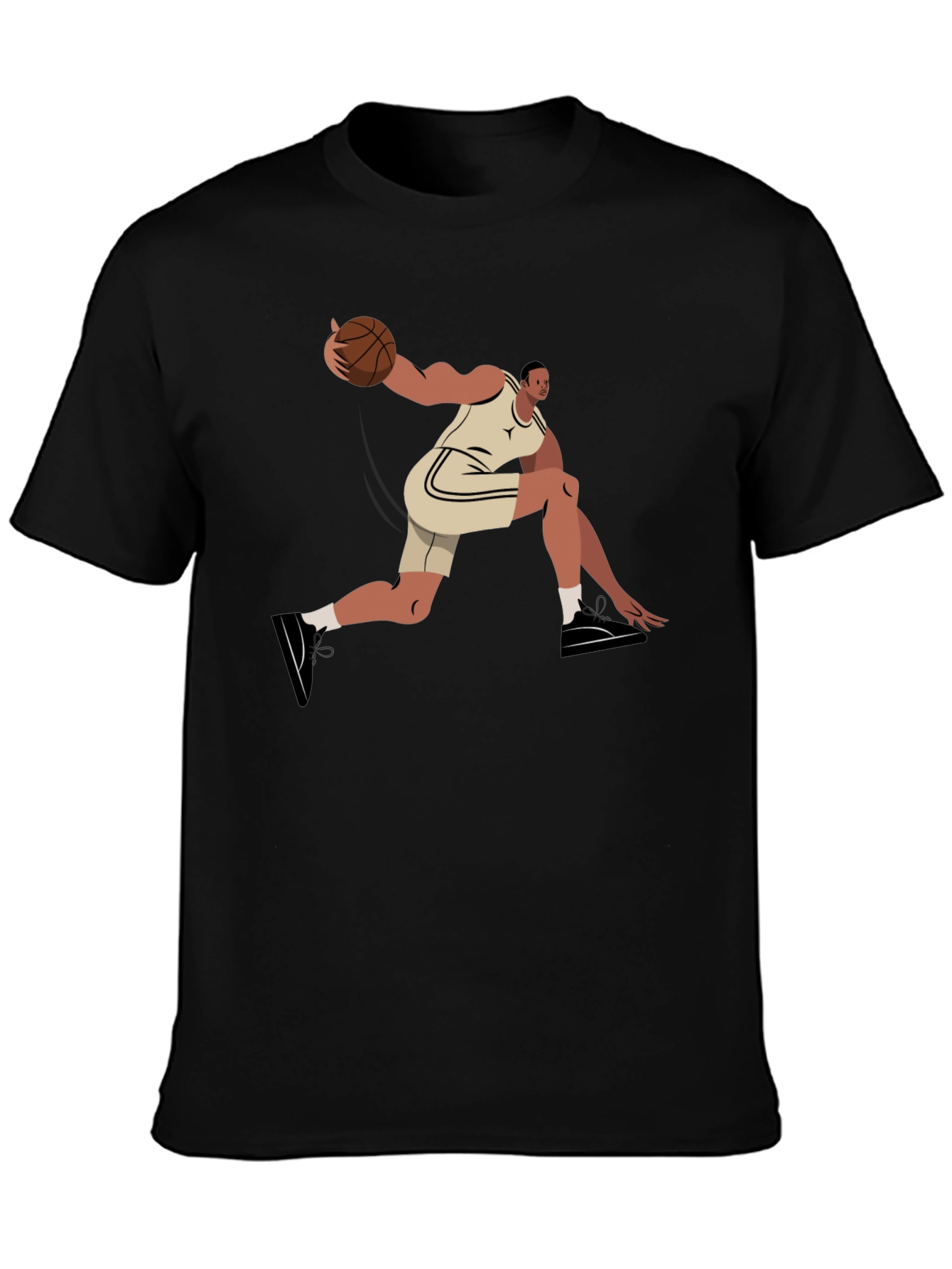 Basketball Player Graphic T-Shirt - Black