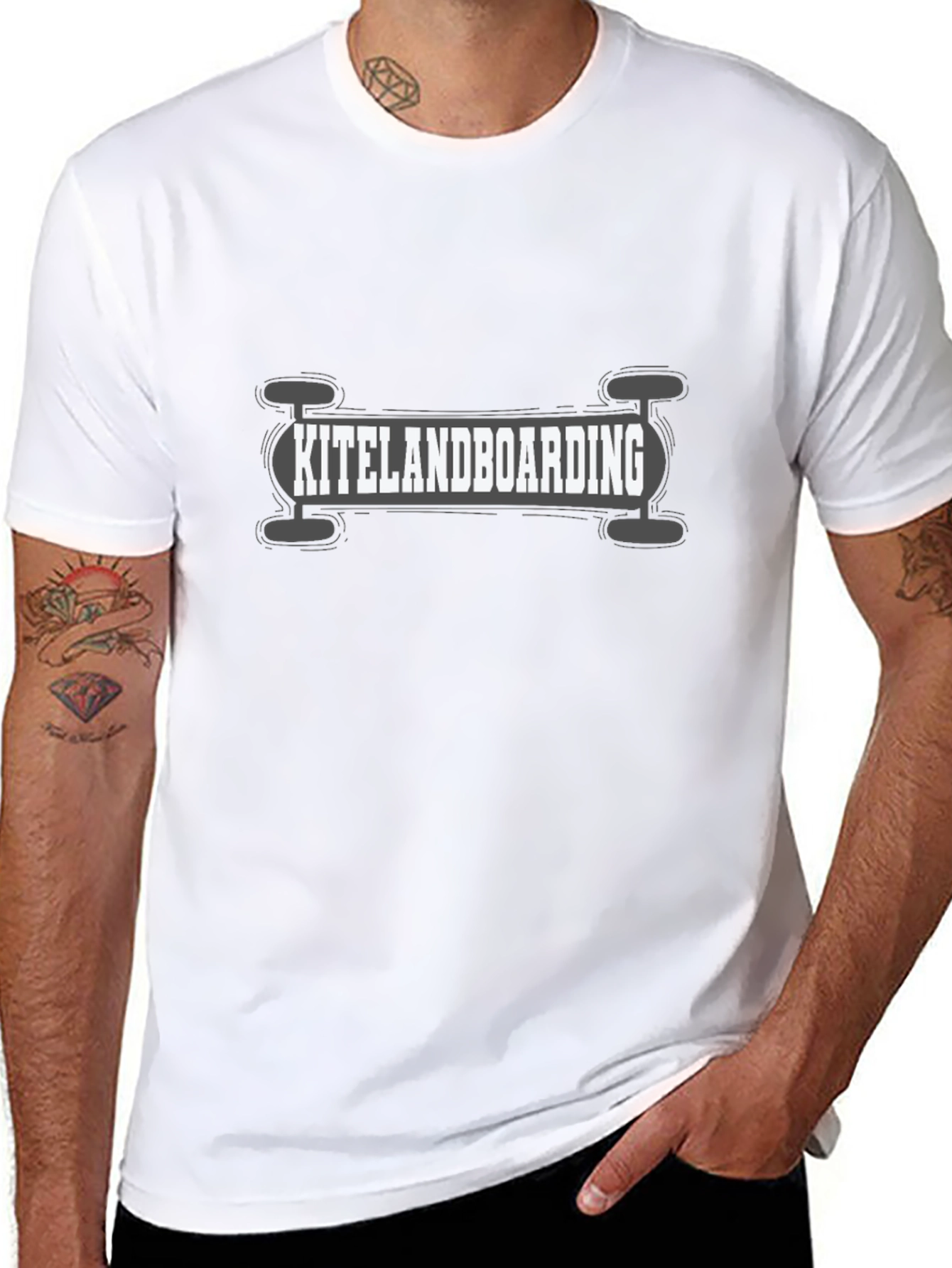Kite Landboarding Graphic Tee - Black