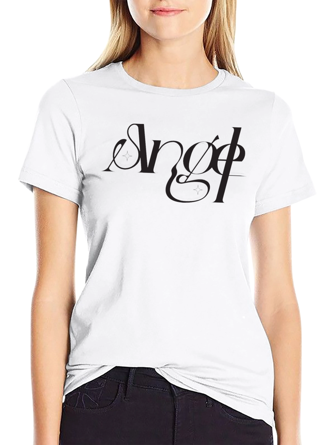 Angel Script Black T-Shirt