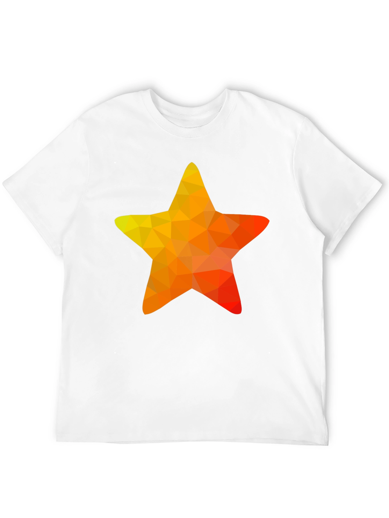 Geometric Star Graphic Tee - Casual Black T-Shirt