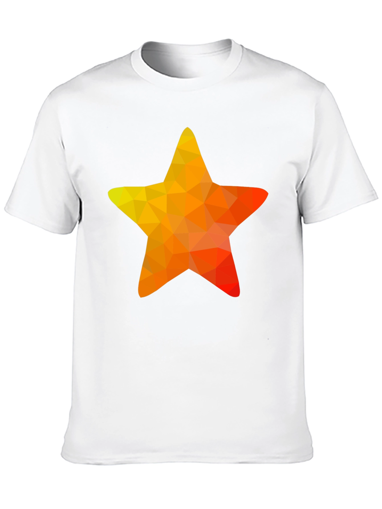 Geometric Star Graphic Tee - Casual Black T-Shirt