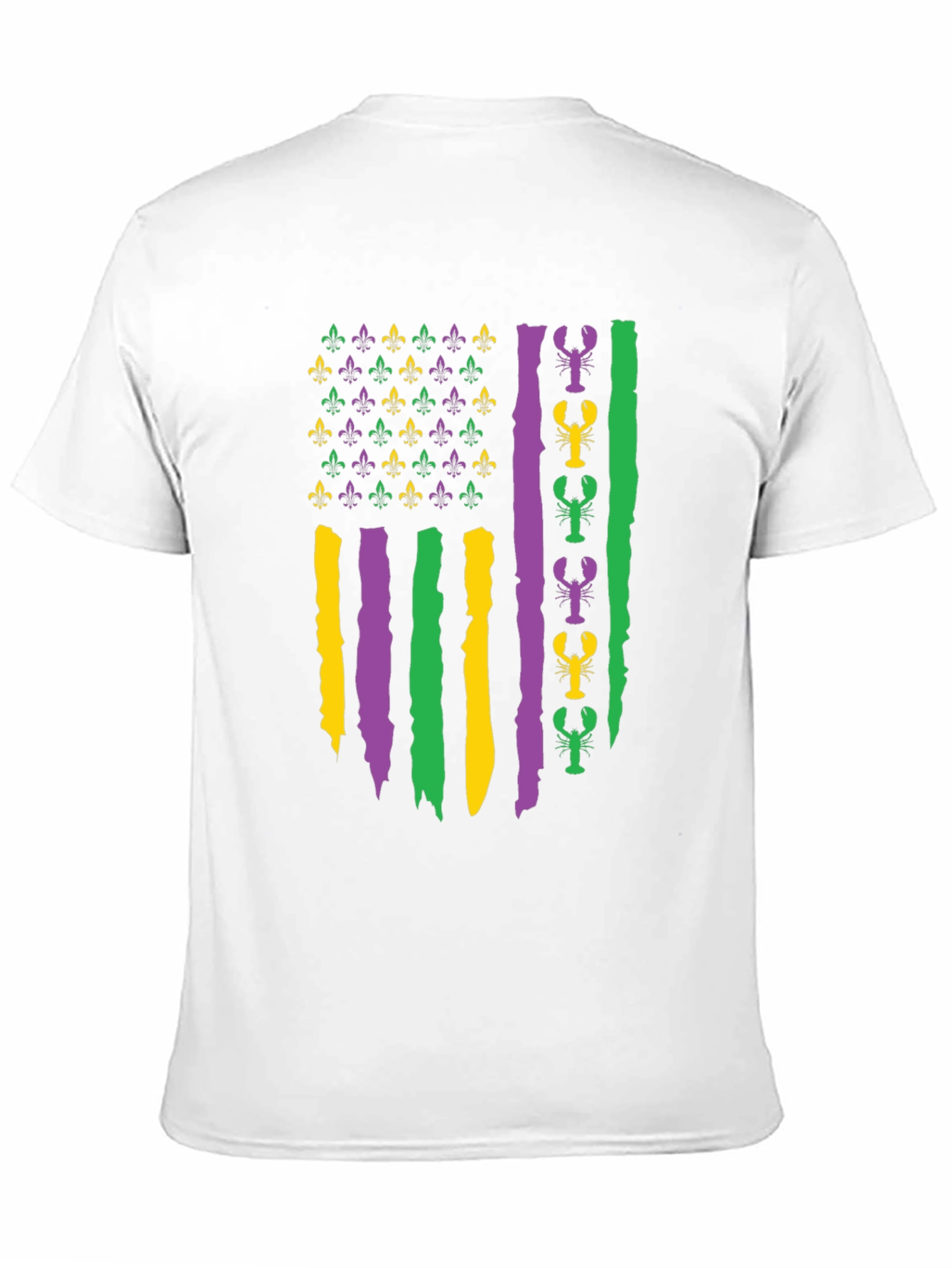 Mardi Gras Flag Lobster Graphic Tee