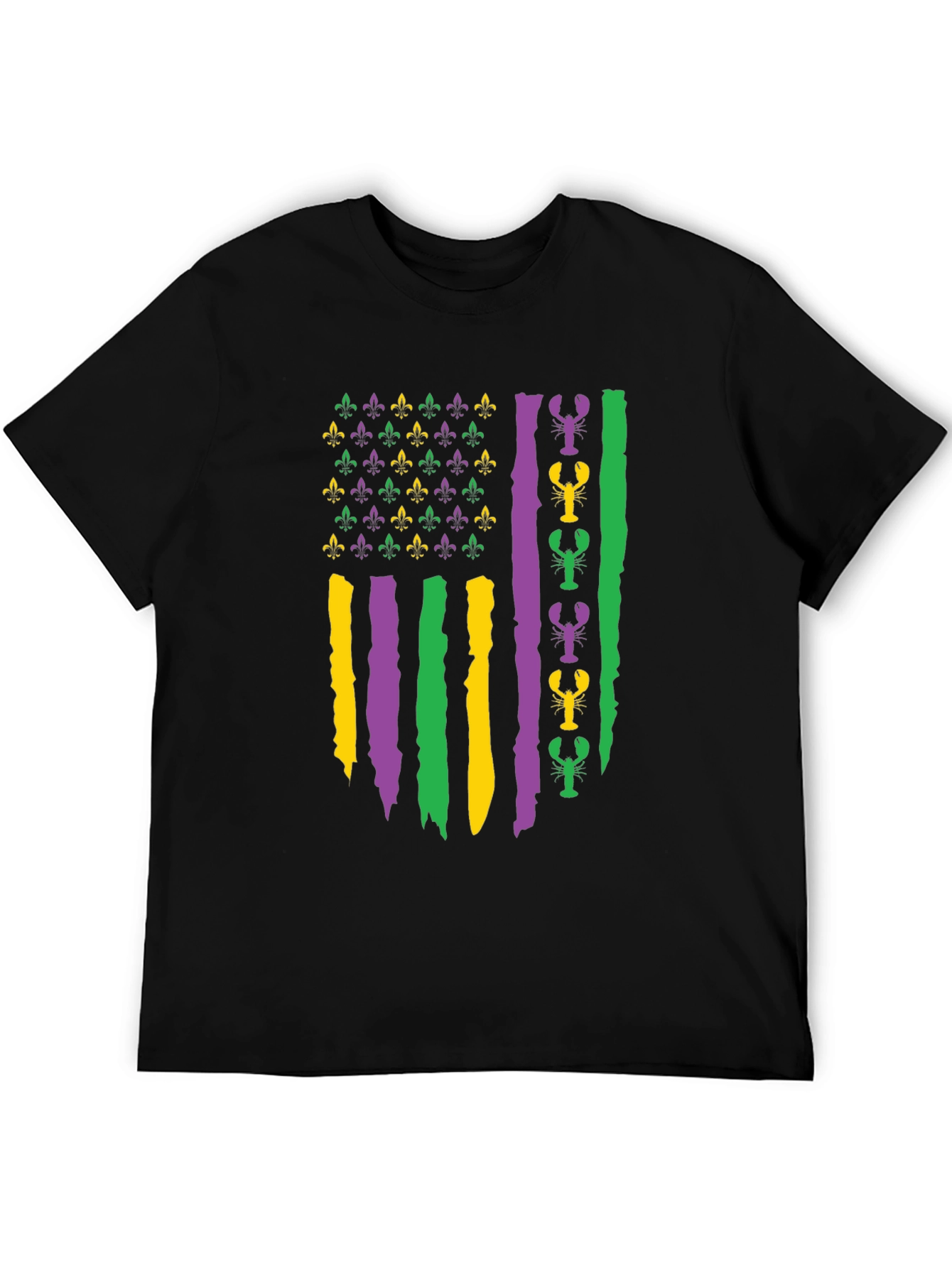 Mardi Gras Flag Lobster Graphic Tee