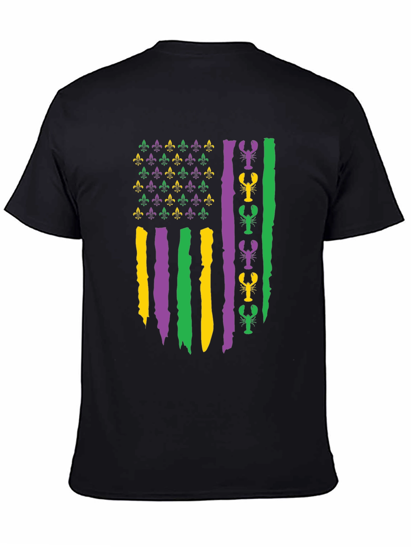 Mardi Gras Flag Lobster Graphic Tee