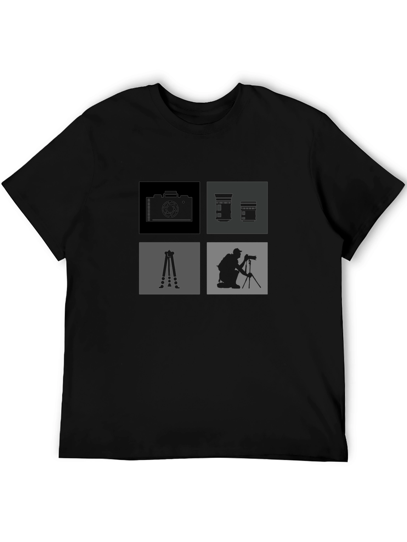 Photographer Design T-Shirt - Camera & Tripod