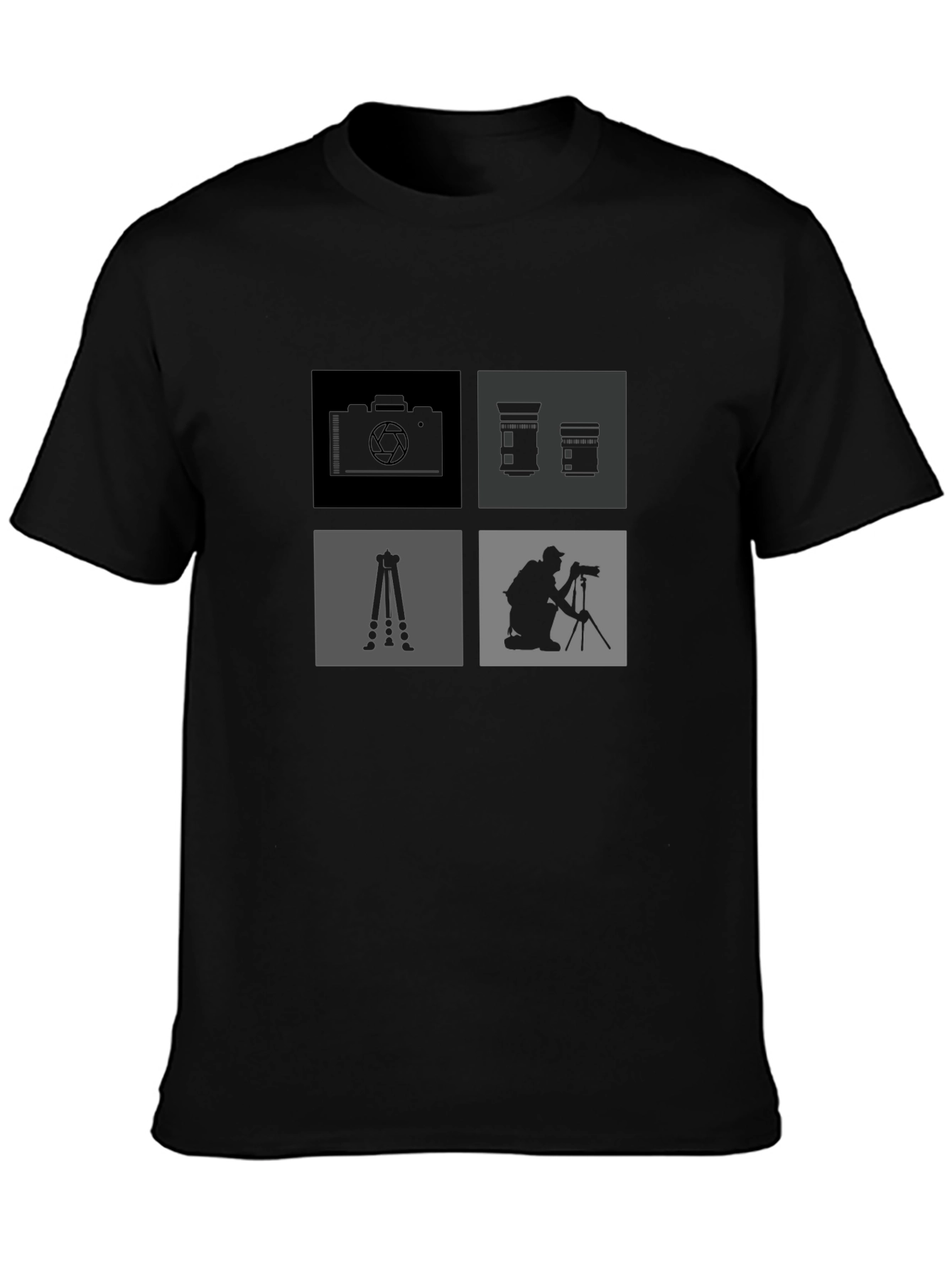Photographer Design T-Shirt - Camera & Tripod