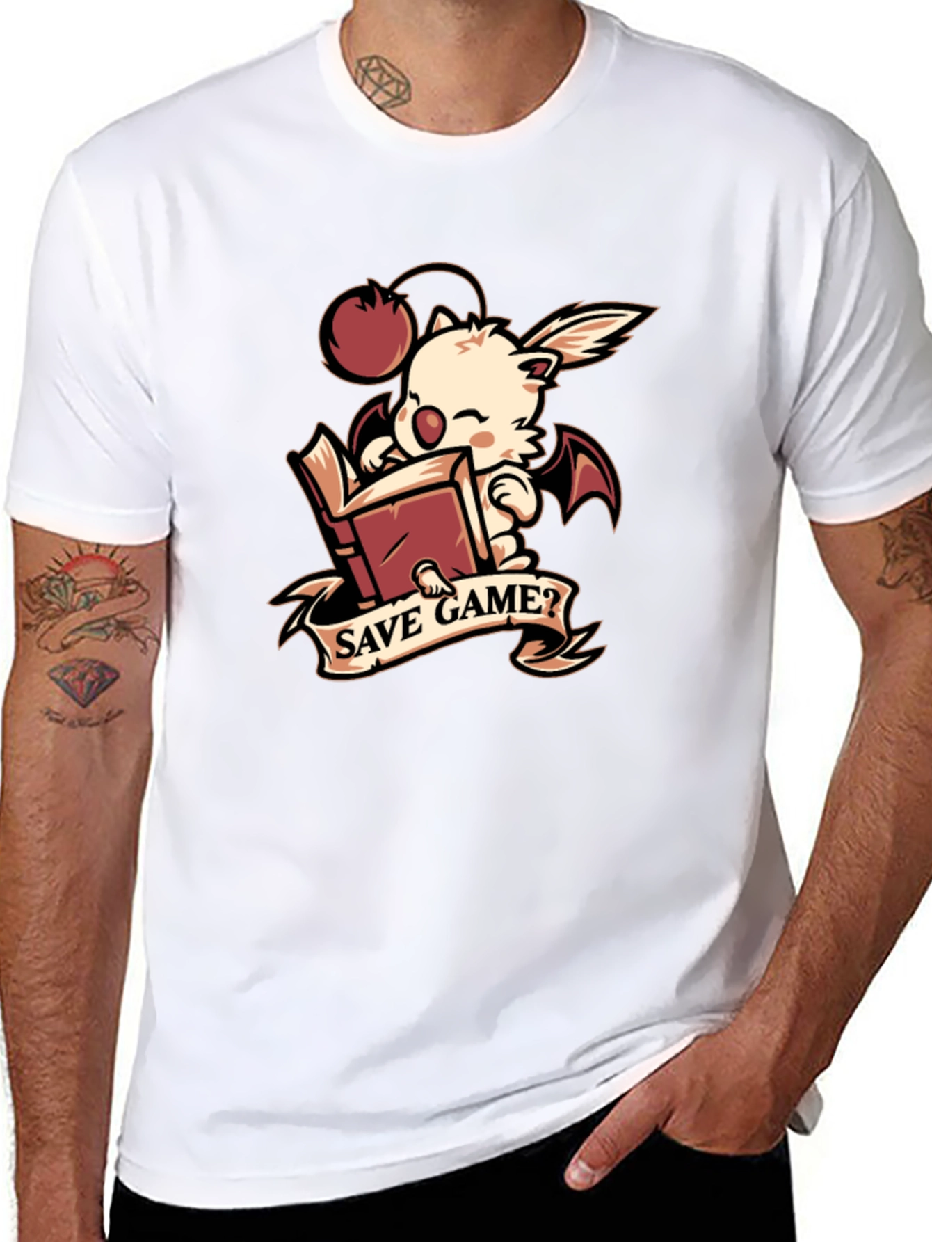 Save Game? T-Shirt - Moogle Inspired Design