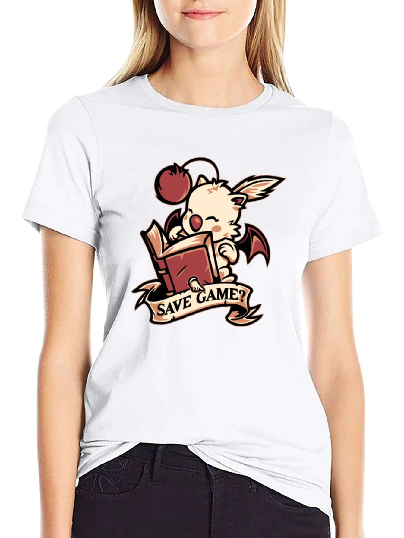 Save Game? T-Shirt - Moogle Inspired Design