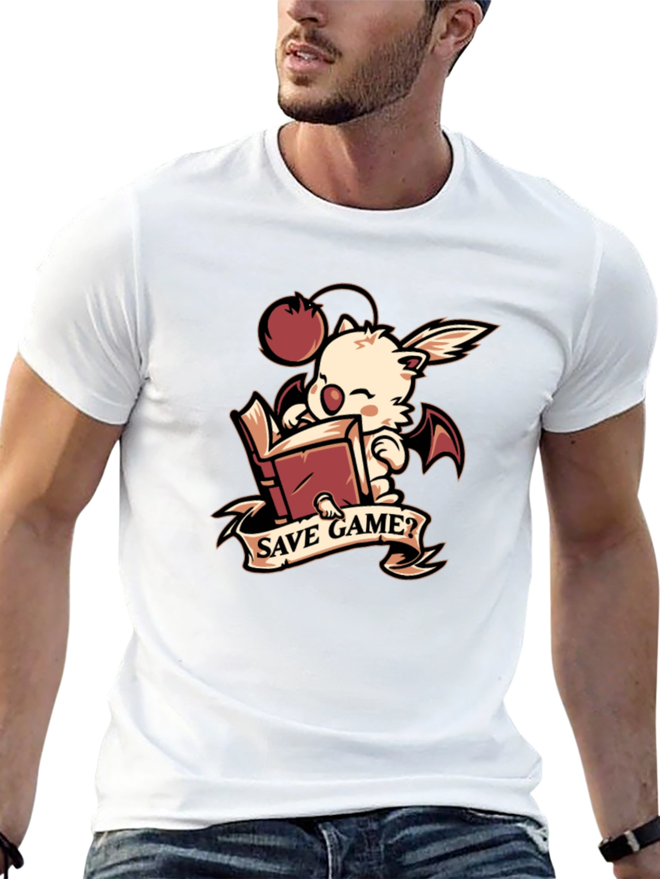 Save Game? T-Shirt - Moogle Inspired Design