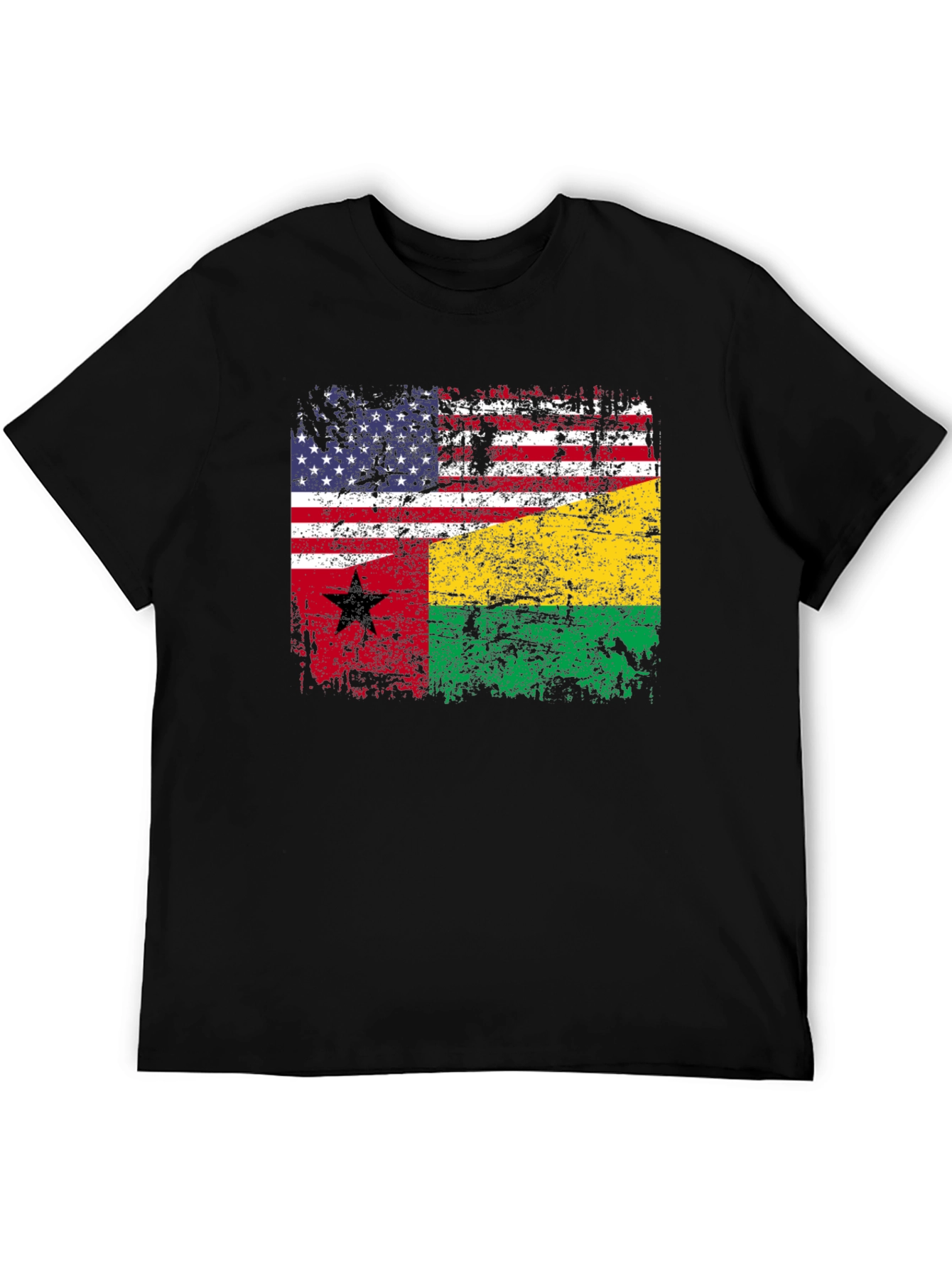 USA Guinea-Bissau Flag Graphic Tee