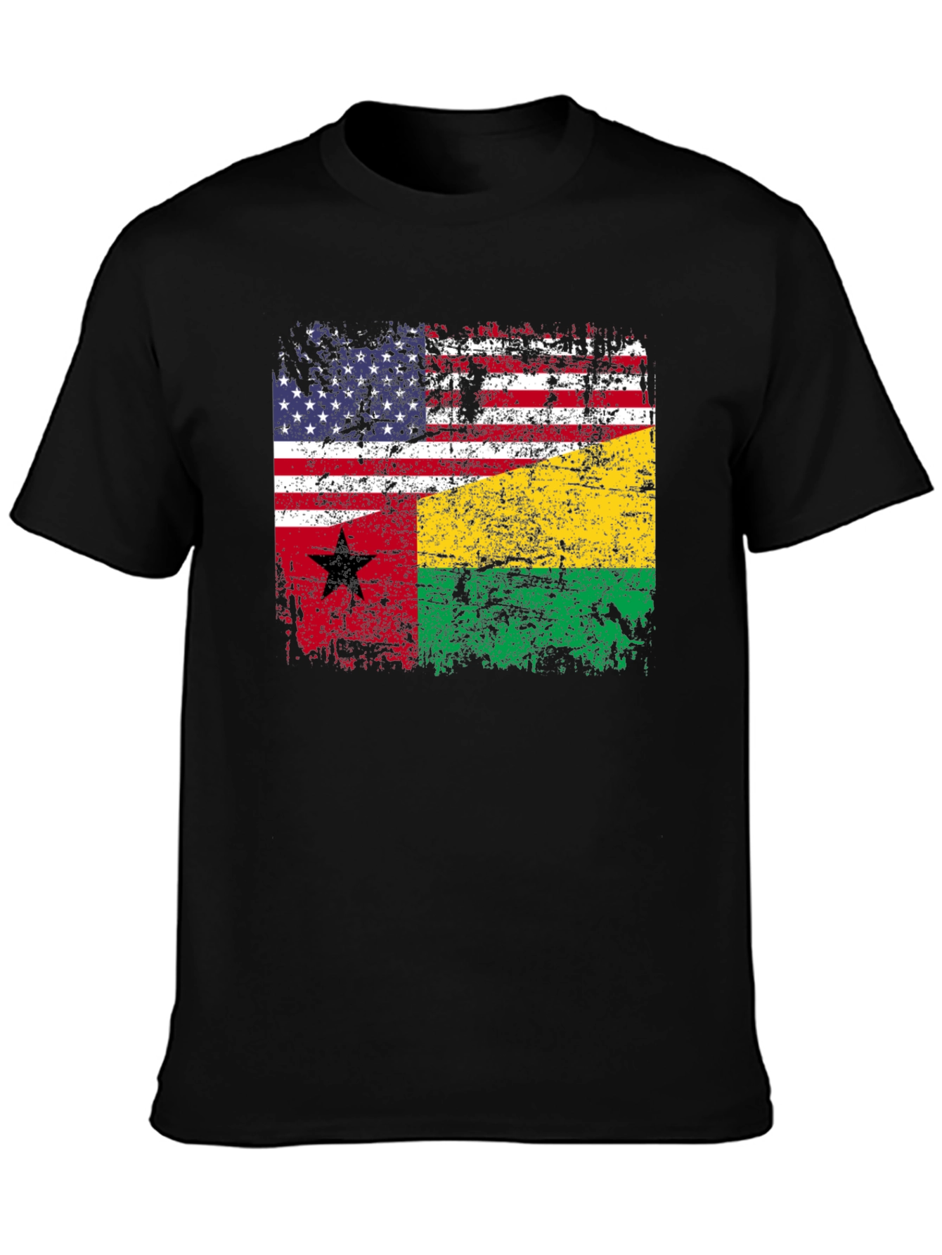 USA Guinea-Bissau Flag Graphic Tee
