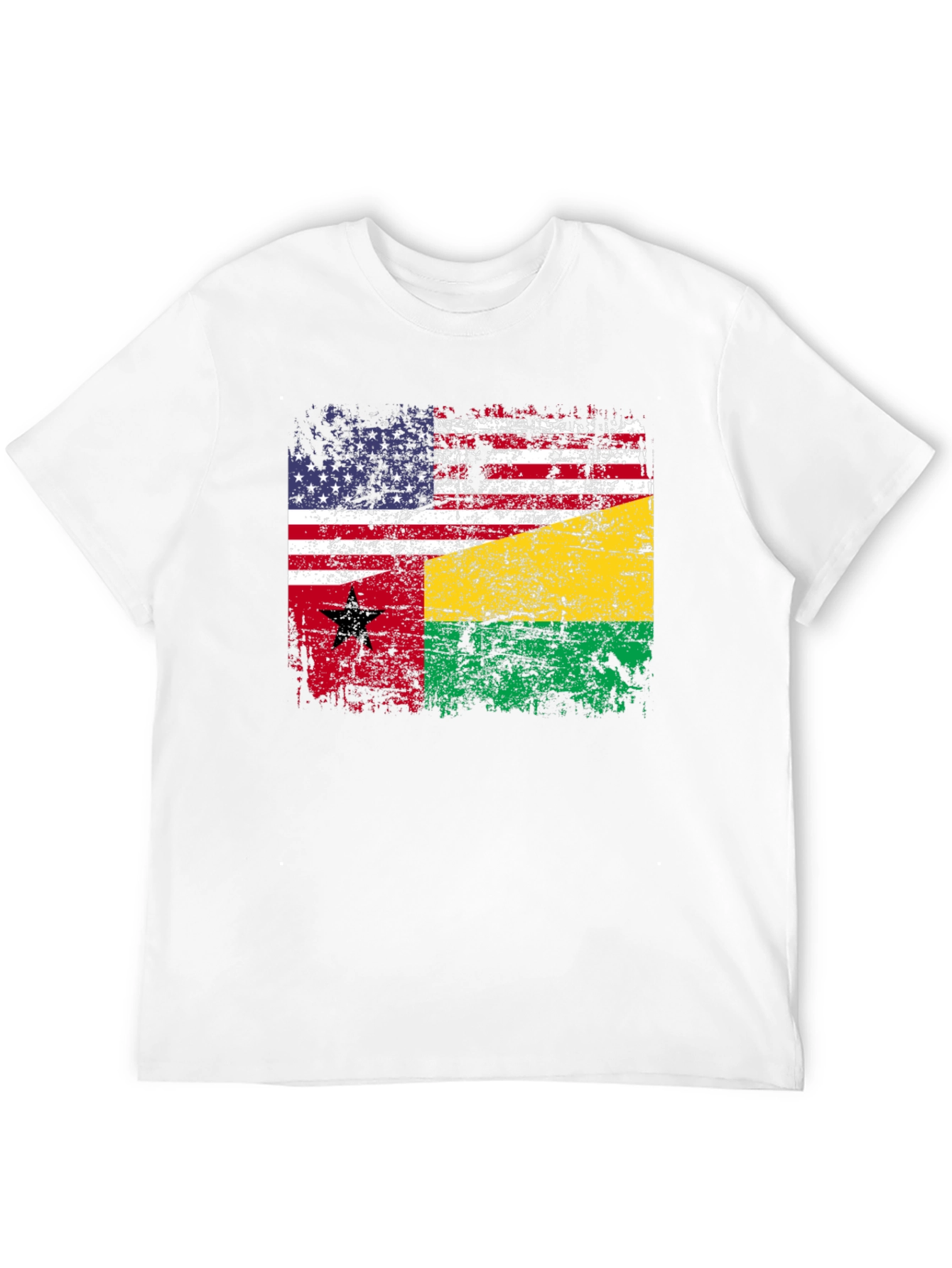 USA Guinea-Bissau Flag Graphic Tee