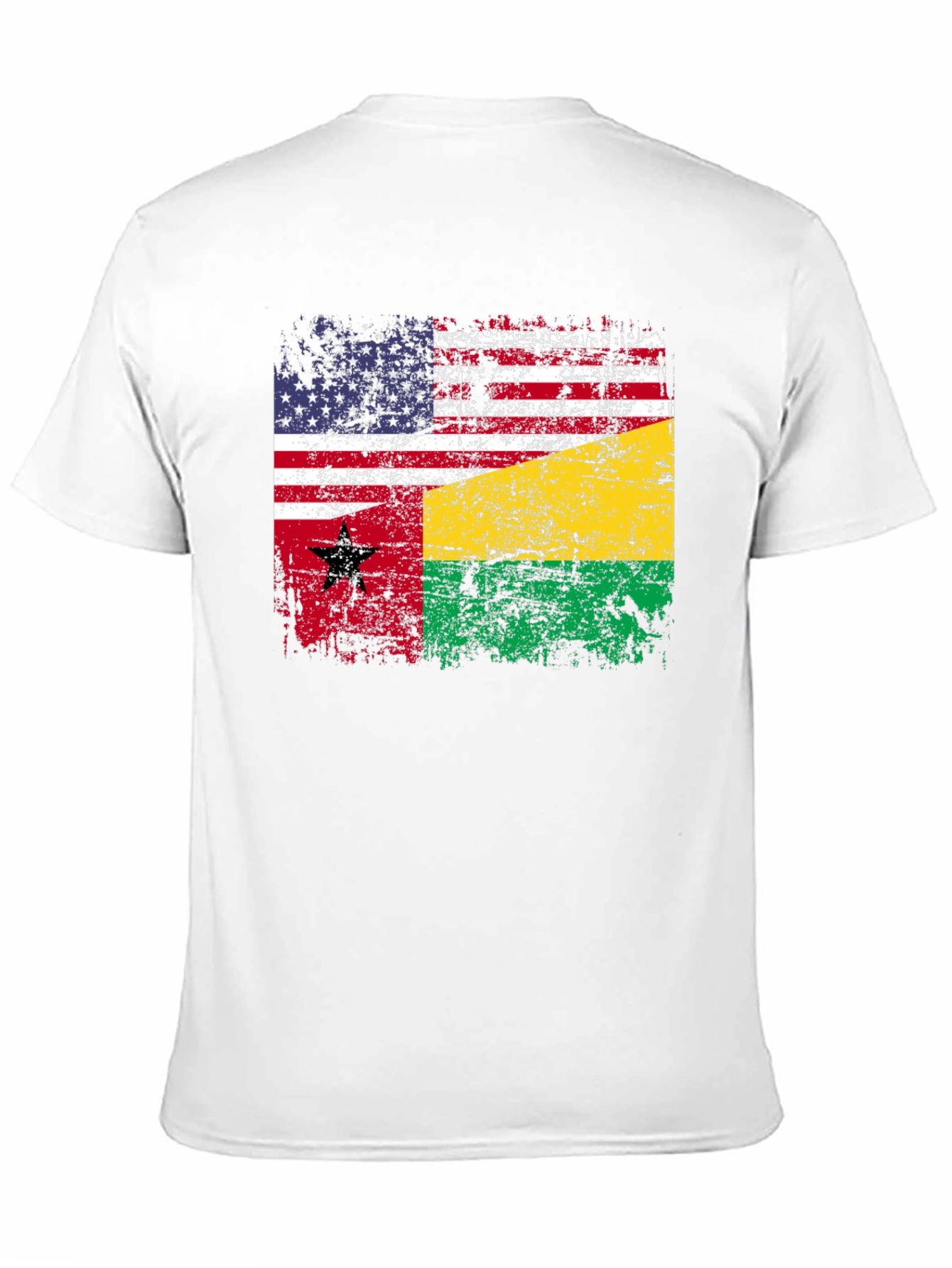 USA Guinea-Bissau Flag Graphic Tee