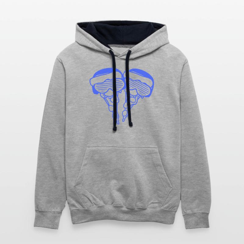 Two DJ Salami Pizza Slices Fast Food 2 Music Party