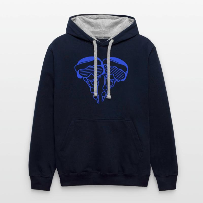 Two DJ Salami Pizza Slices Fast Food 2 Music Party