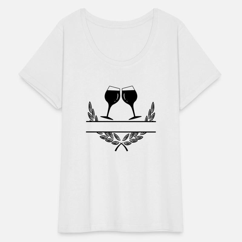 Two wine glasses in laurel wreath