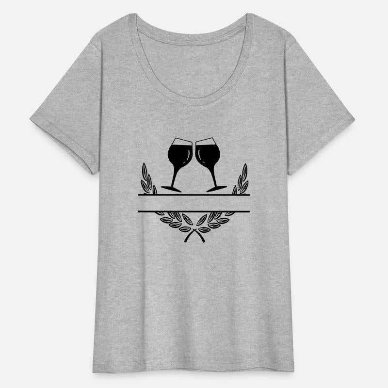 Two wine glasses in laurel wreath