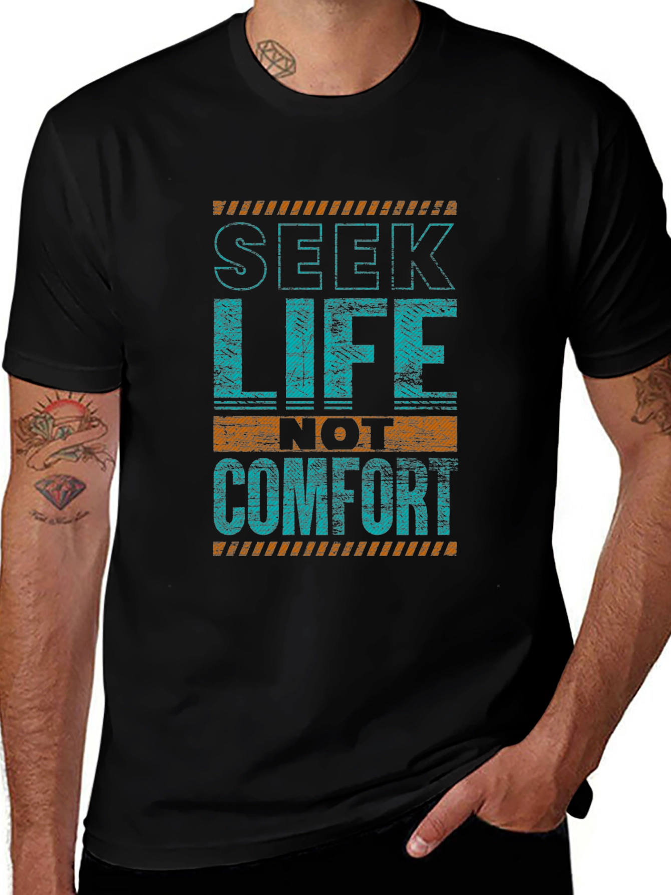 Seek Life Not Comfort Graphic T-Shirt