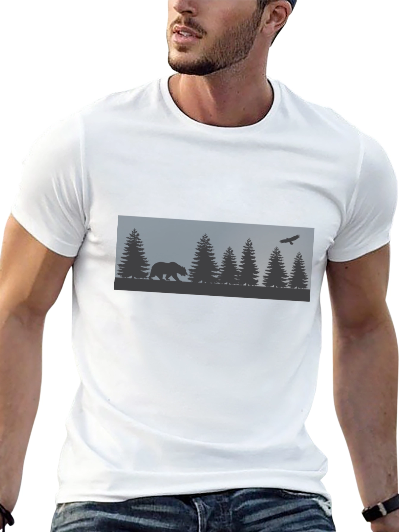 Nature Bear Graphic T-Shirt