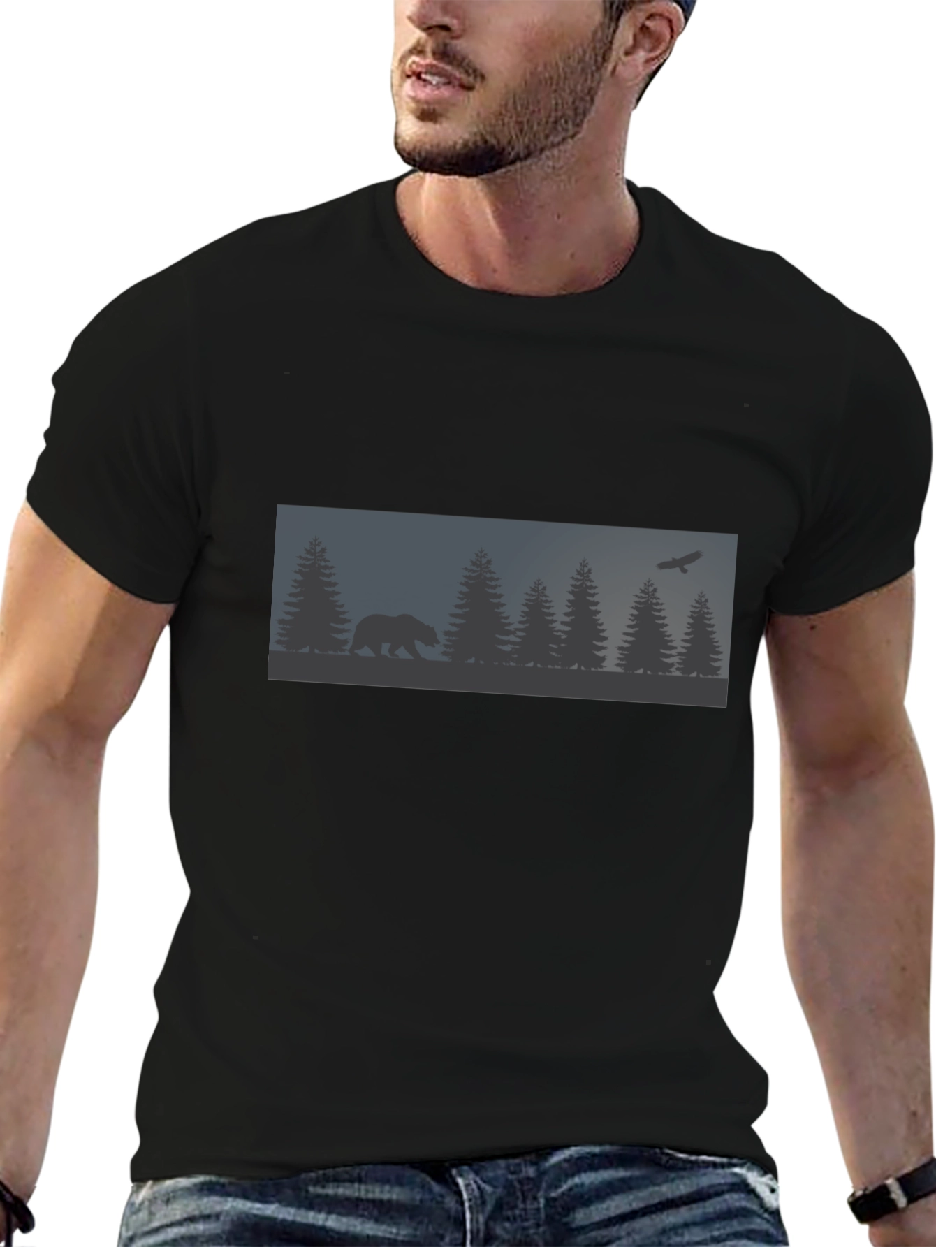 Nature Bear Graphic T-Shirt