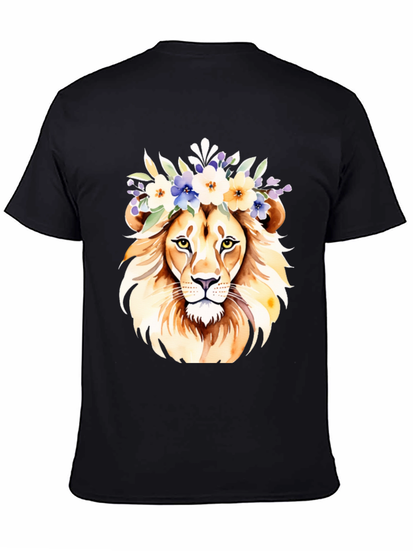 Floral Crown Lion Graphic Tee - Unisex