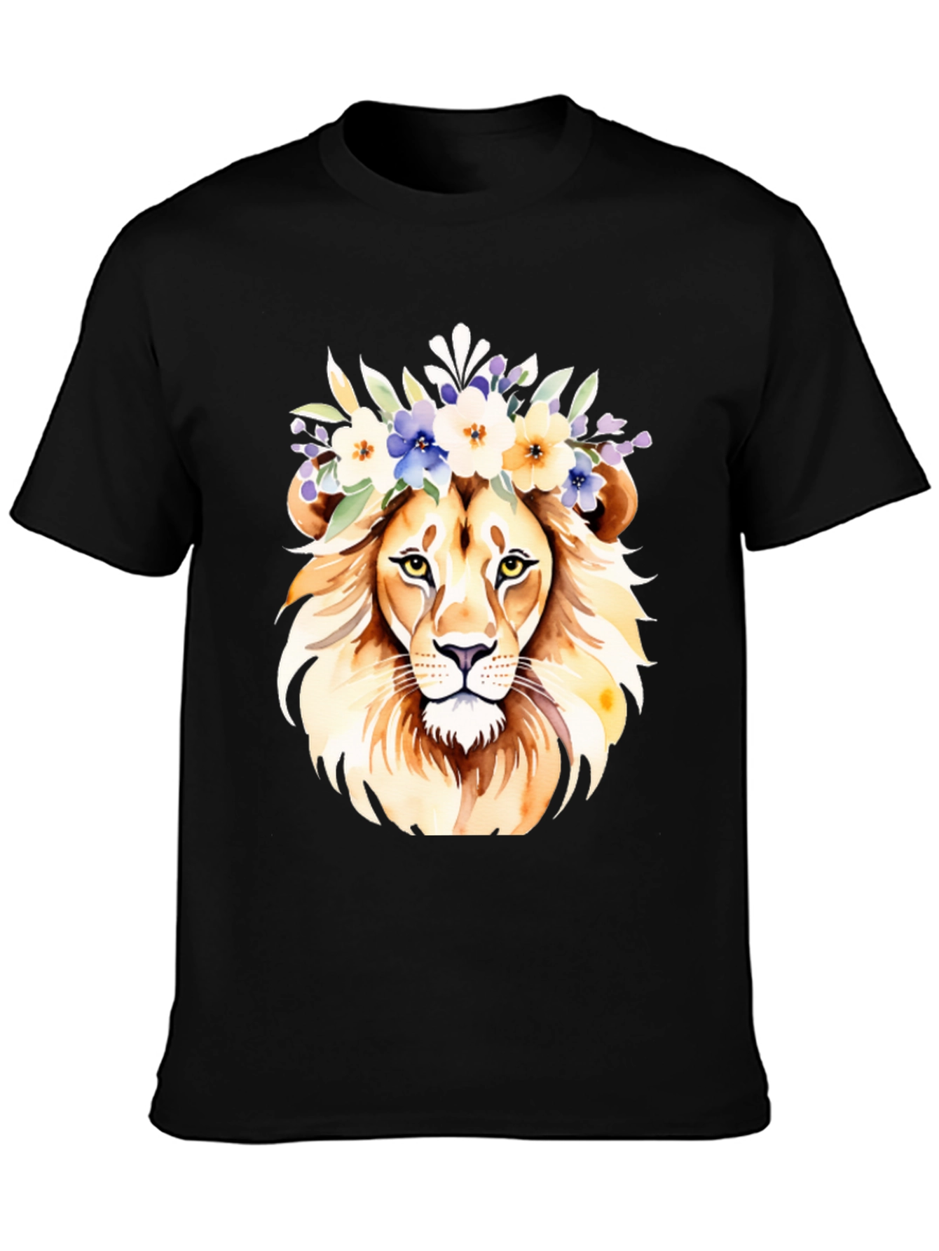 Floral Crown Lion Graphic Tee - Unisex