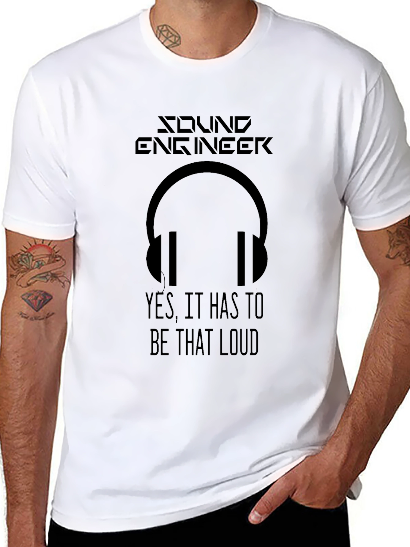 Sound Engineer T-Shirt - Loud Audio Headphone Design
