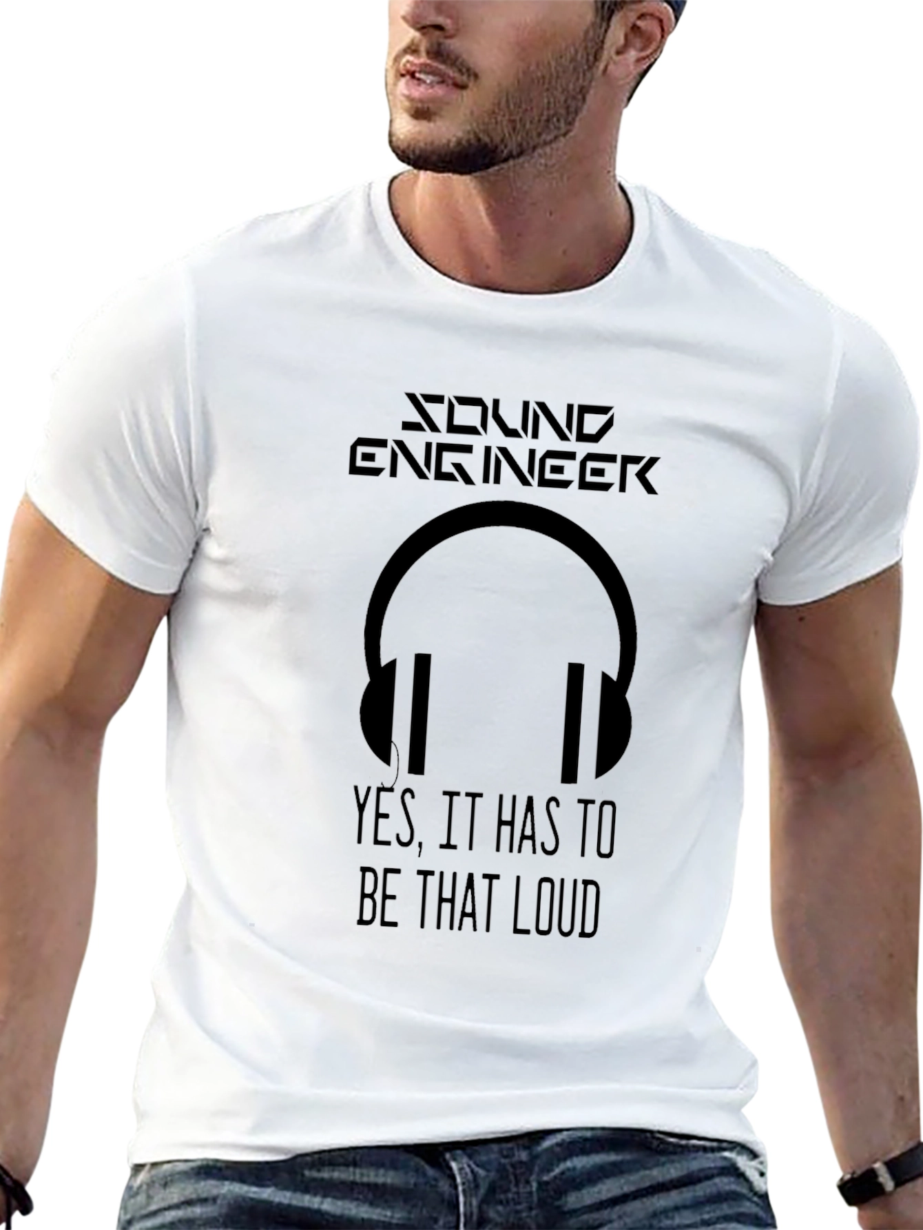 Sound Engineer T-Shirt - Loud Audio Headphone Design