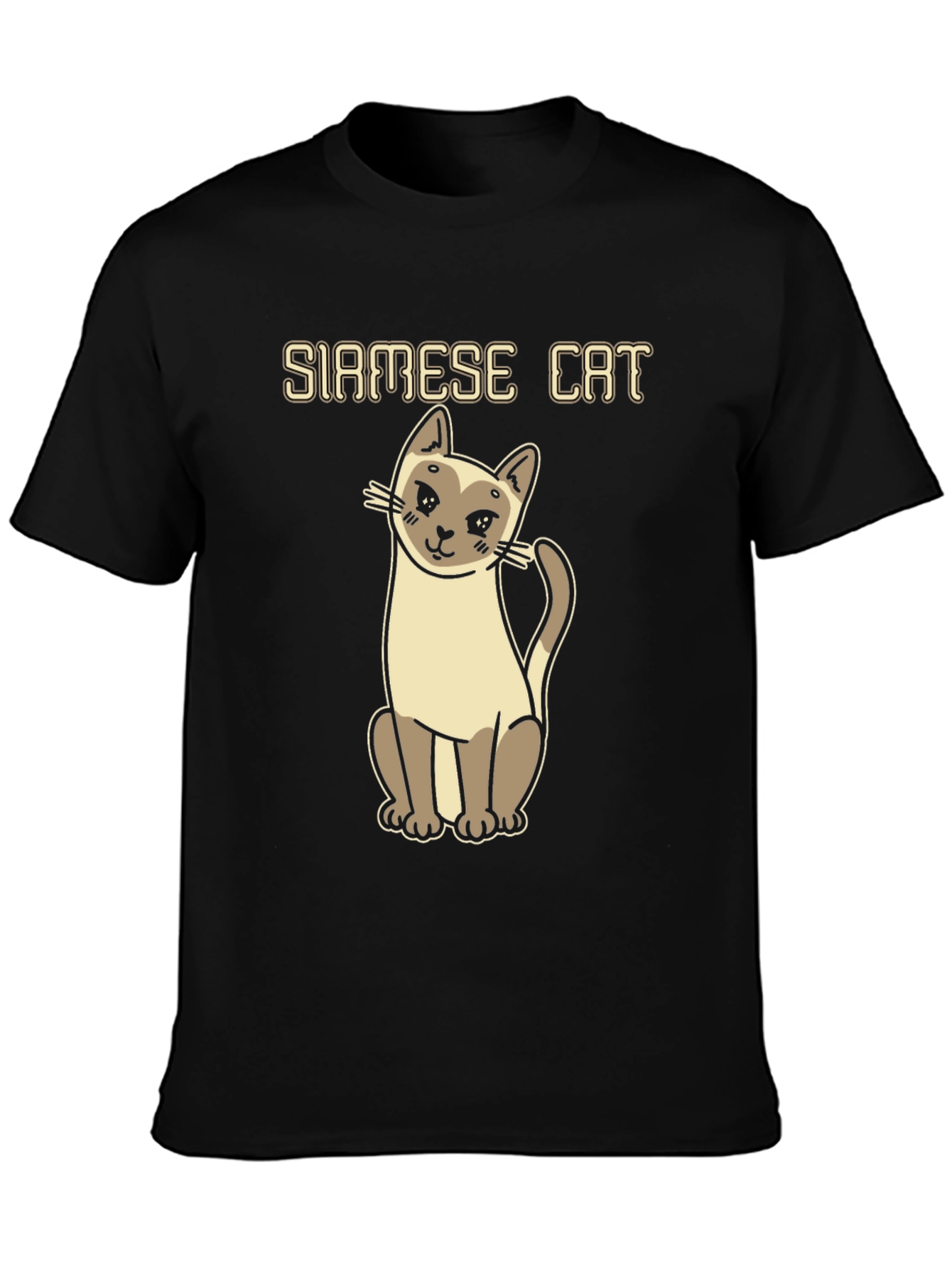 Siamese Cat Graphic Tee - Cute Cartoon Design