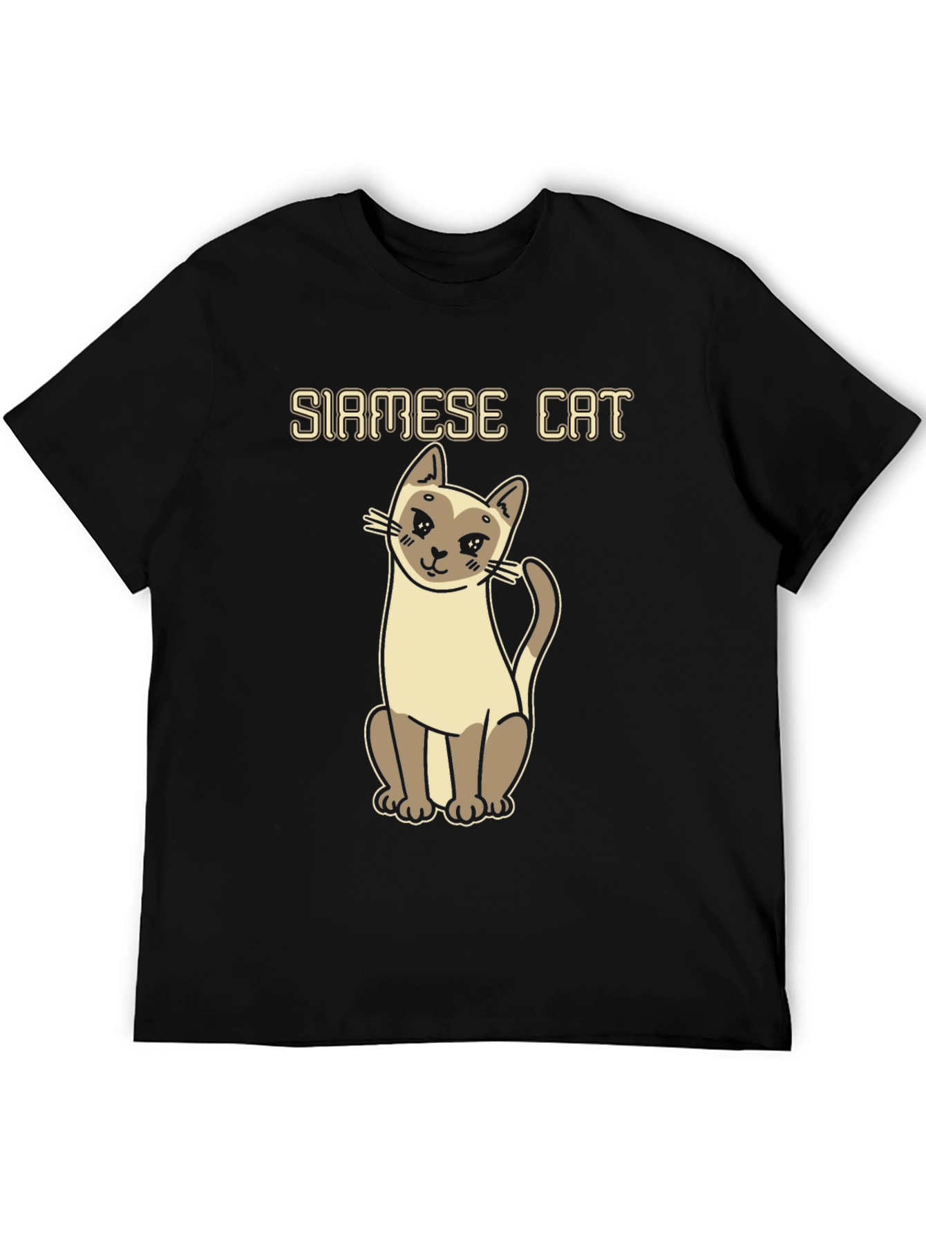 Siamese Cat Graphic Tee - Cute Cartoon Design