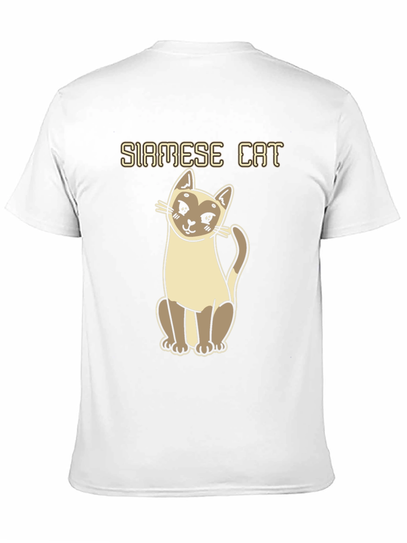 Siamese Cat Graphic Tee - Cute Cartoon Design