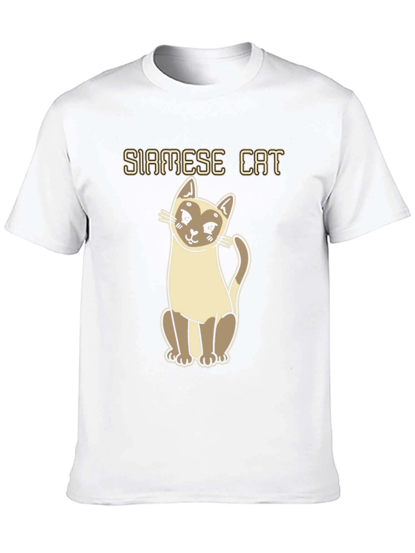 Siamese Cat Graphic Tee - Cute Cartoon Design