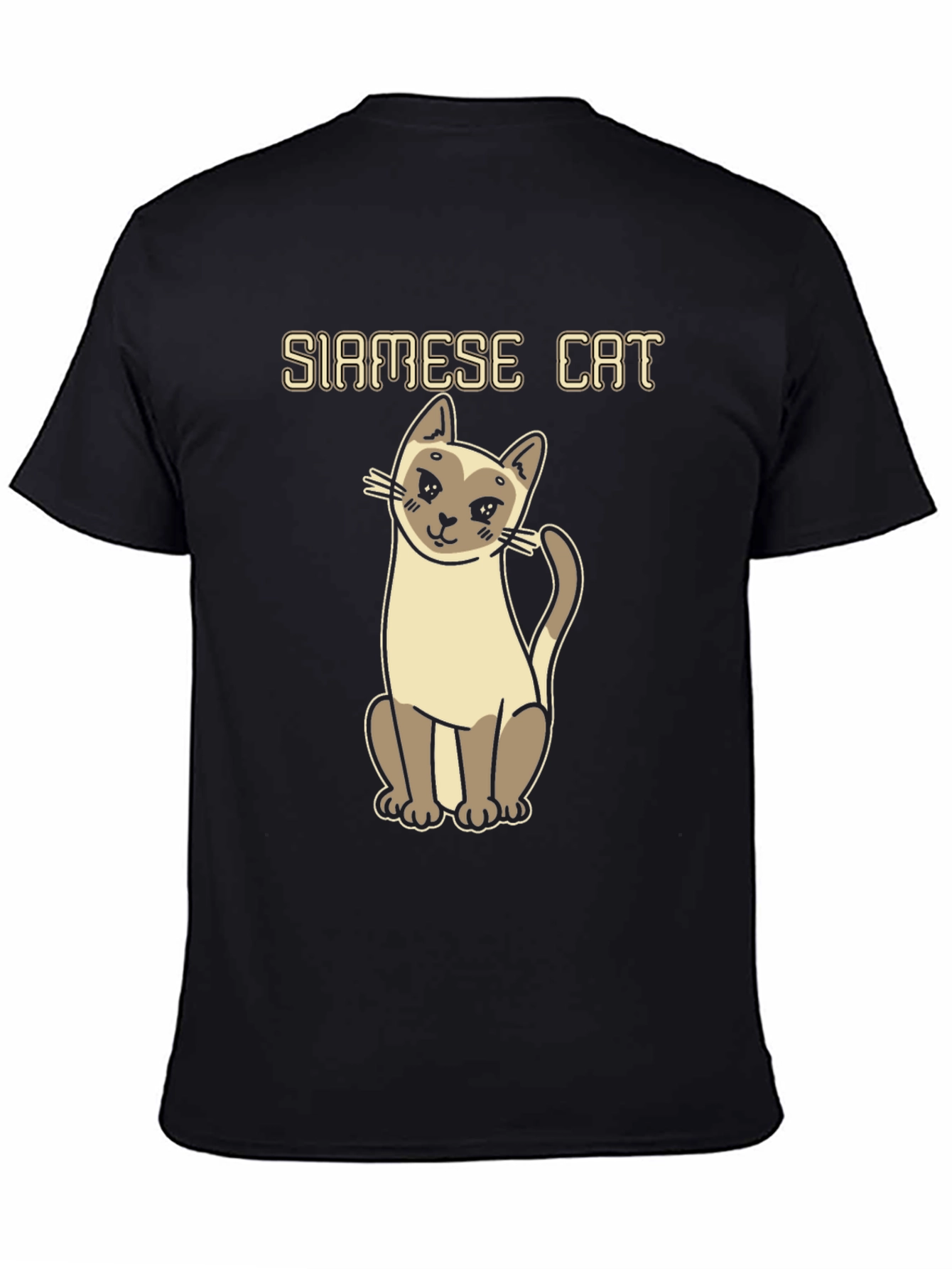 Siamese Cat Graphic Tee - Cute Cartoon Design