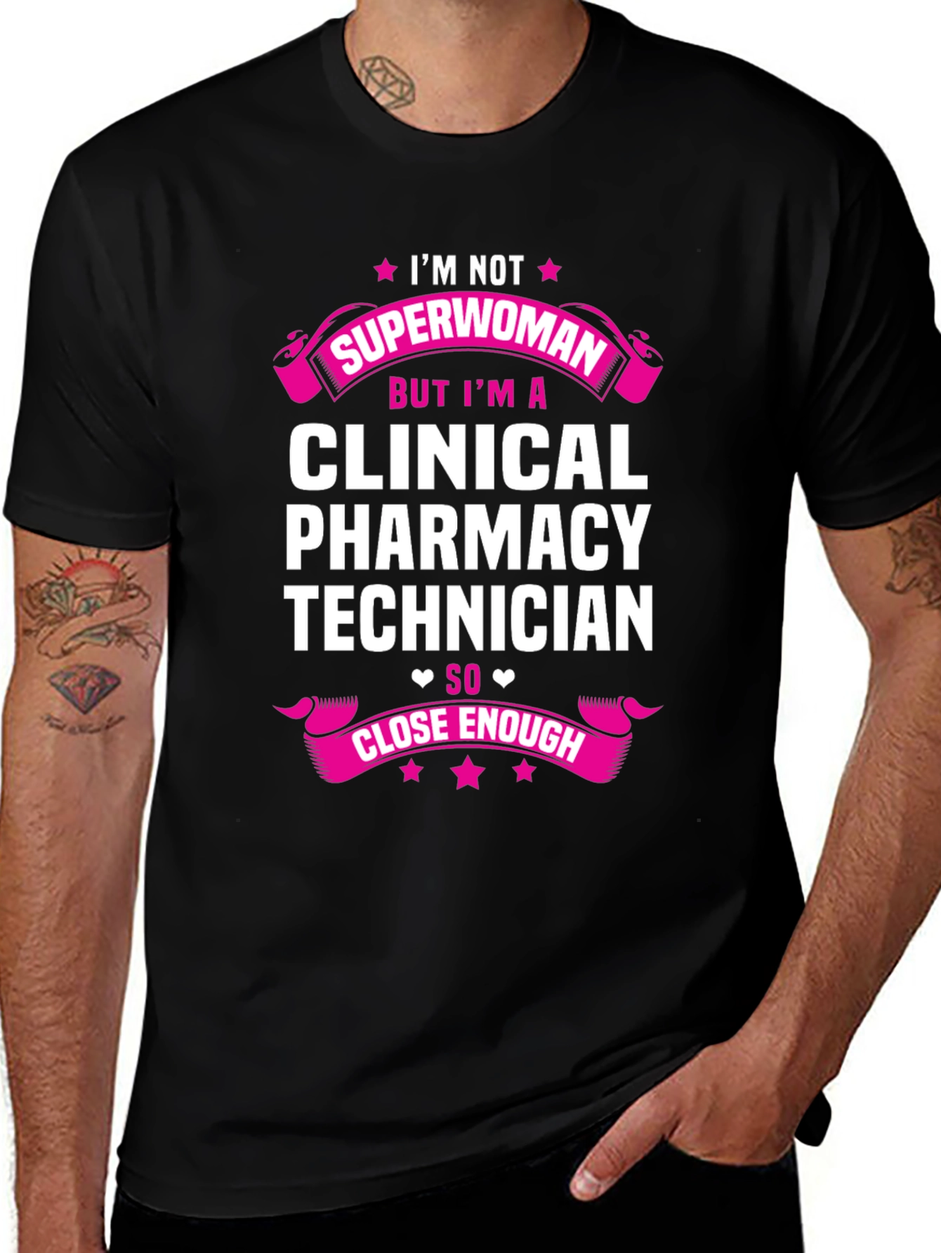 Clinical Pharmacy Technician T-Shirt - Superwoman Funny Tee