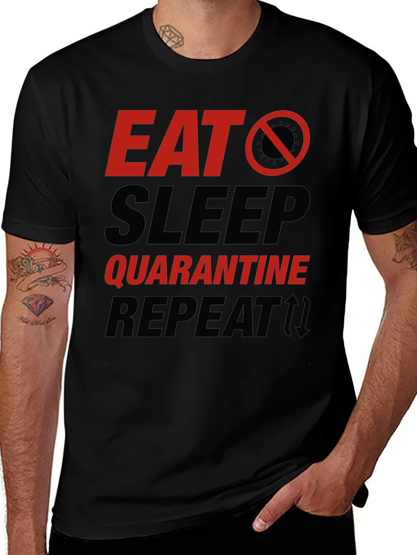 Eat Sleep Quarantine Repeat T-Shirt
