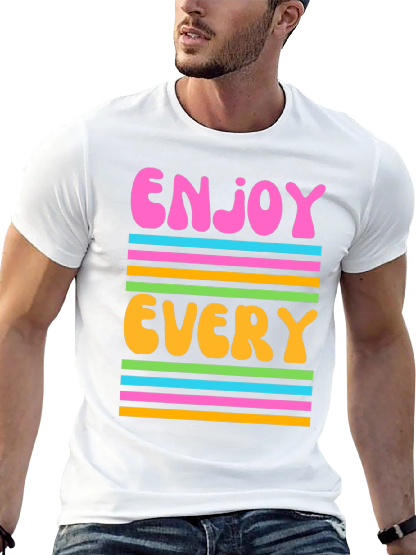 Enjoy Every Moment Graphic Tee - Retro Design