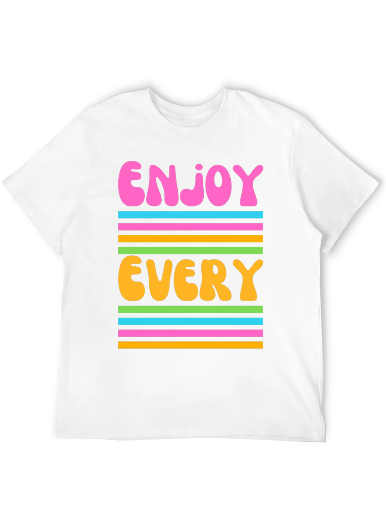 Enjoy Every Moment Graphic Tee - Retro Design