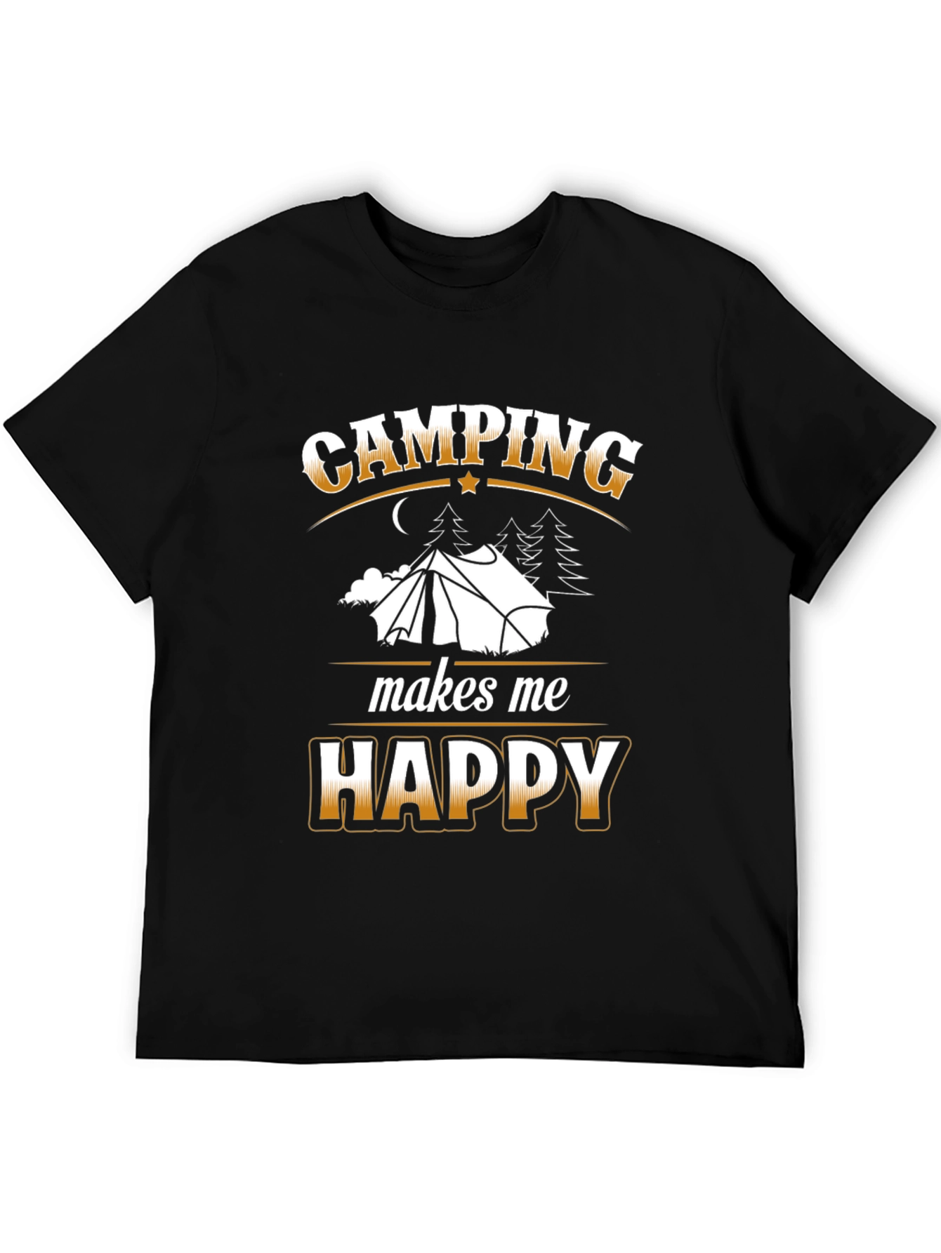 Camping Makes Me Happy Graphic T-Shirt