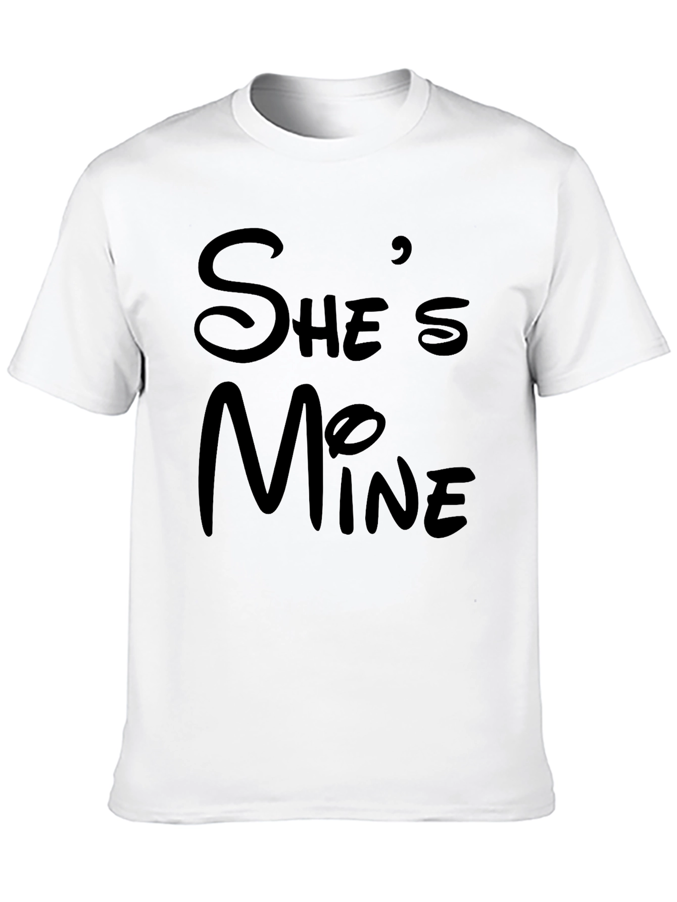 Shes Mine Black T-Shirt - Couples Matching Tee