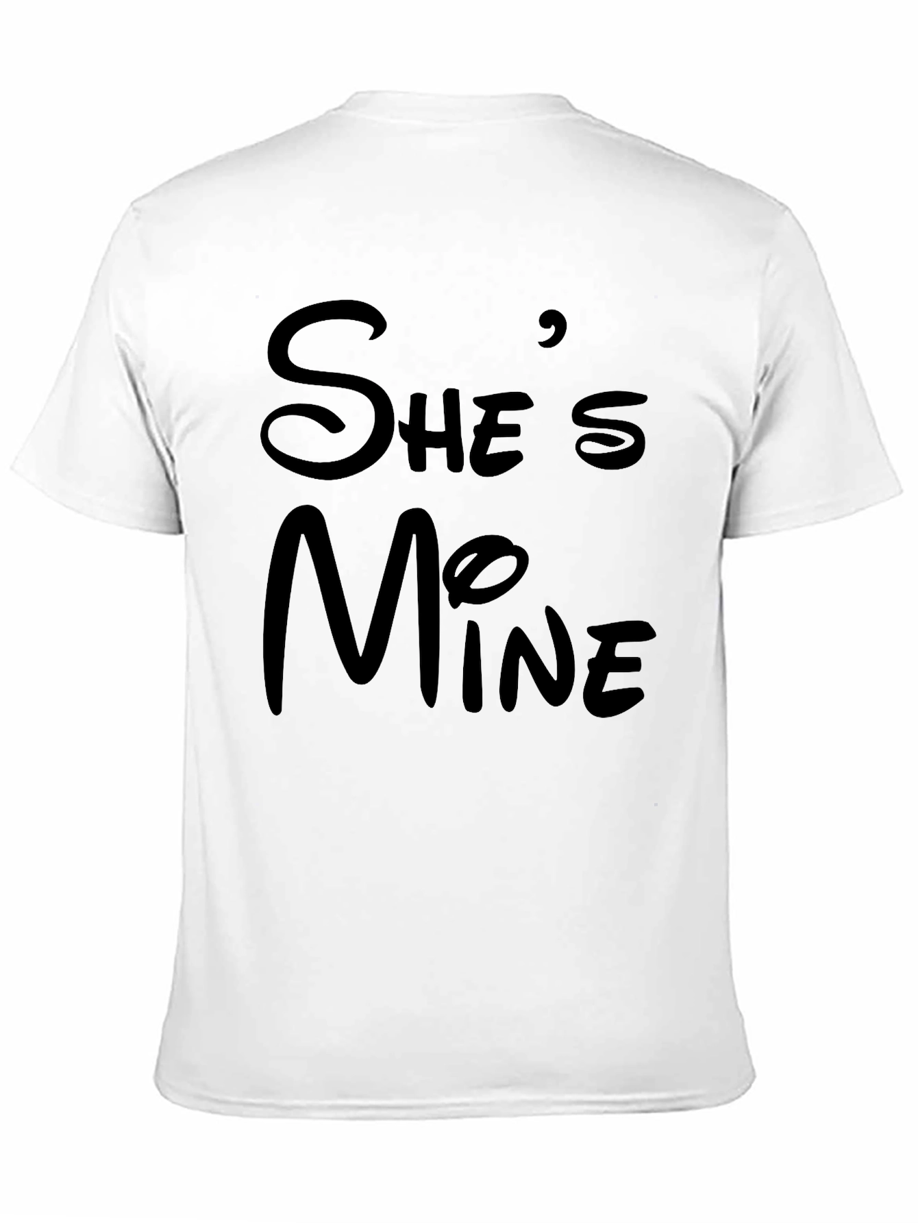 Shes Mine Black T-Shirt - Couples Matching Tee