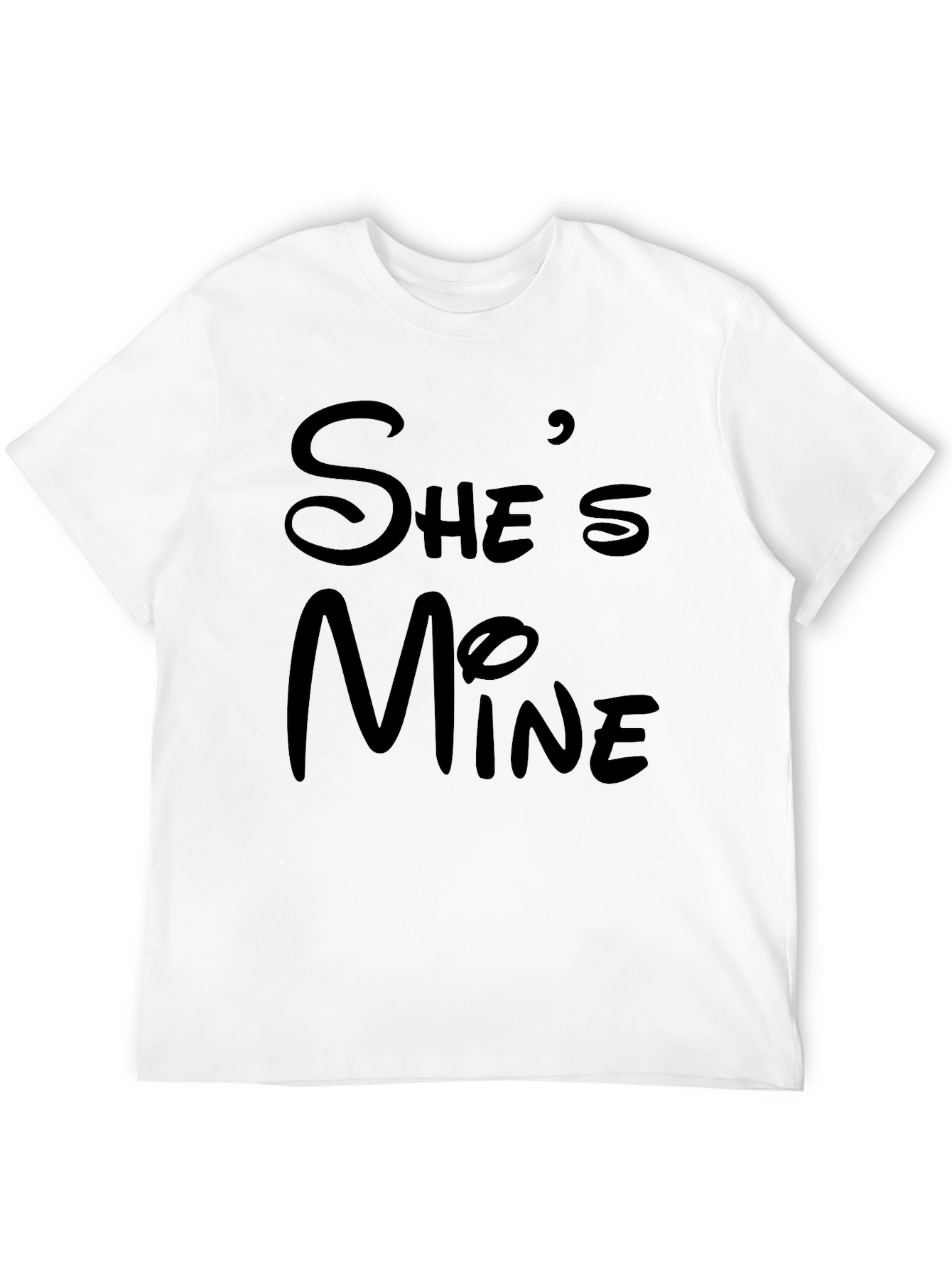 Shes Mine Black T-Shirt - Couples Matching Tee